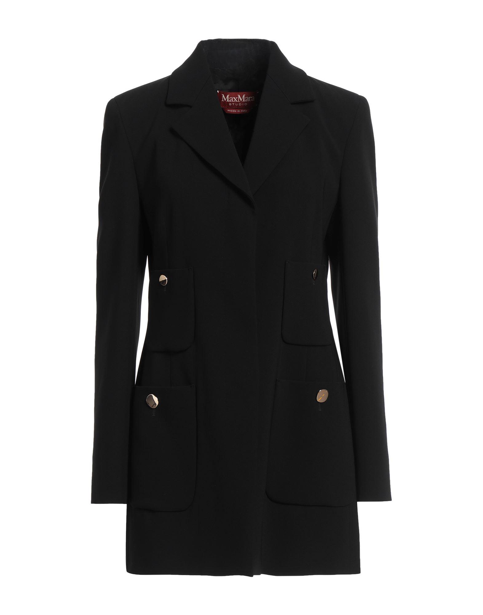 Max Mara 100% wool vintage overcoat coat jacket black made
