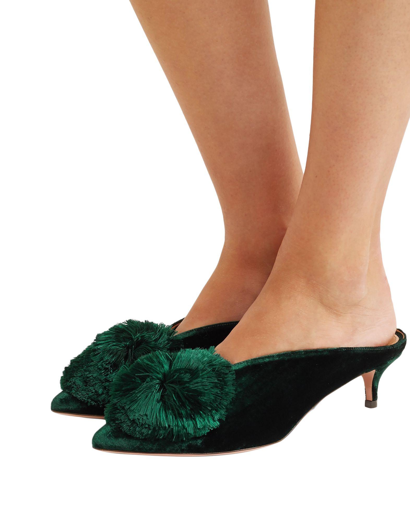 aquazzura mules flat