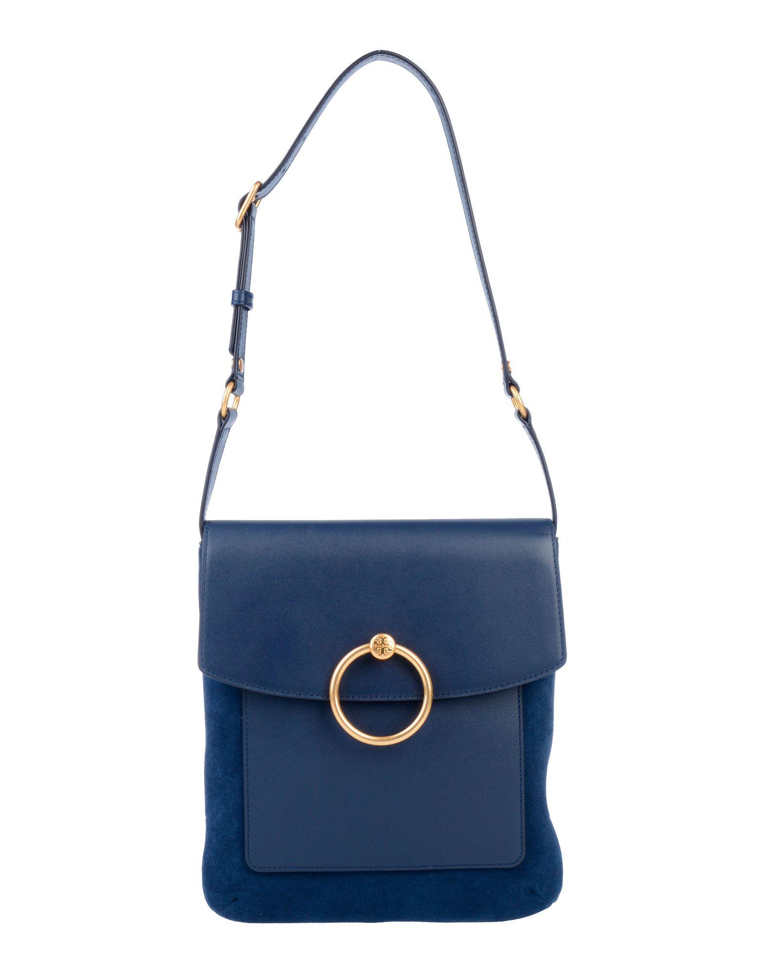 Tory Burch Leather Shoulder Bag in Dark Blue (Blue) - Lyst