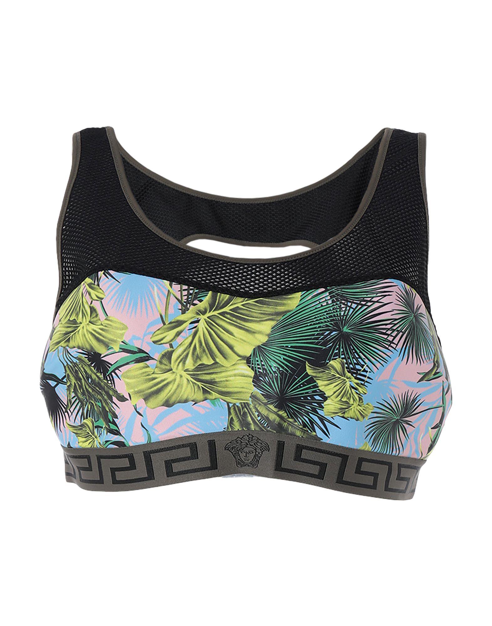 colorful versace bra top green and pink