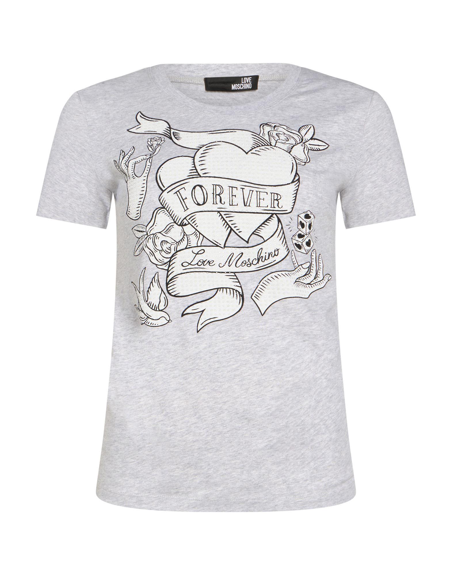 新品 未使用 LOVE MOSCHINO Tシャツ グレー 40 Love Moschino T-shirts for Women | Online Sale up to 71% off | Lyst
