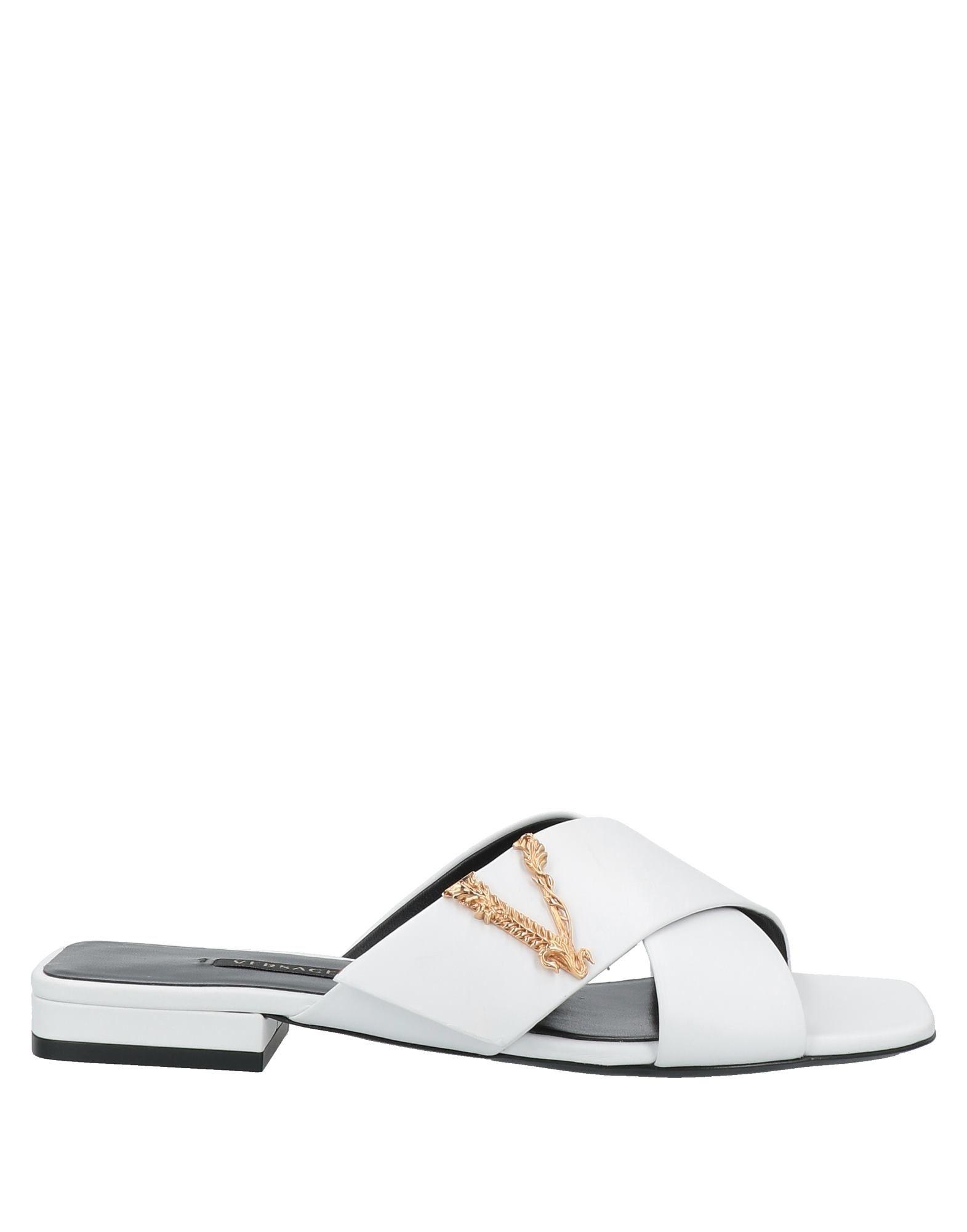 Versace Sandals in White | Lyst