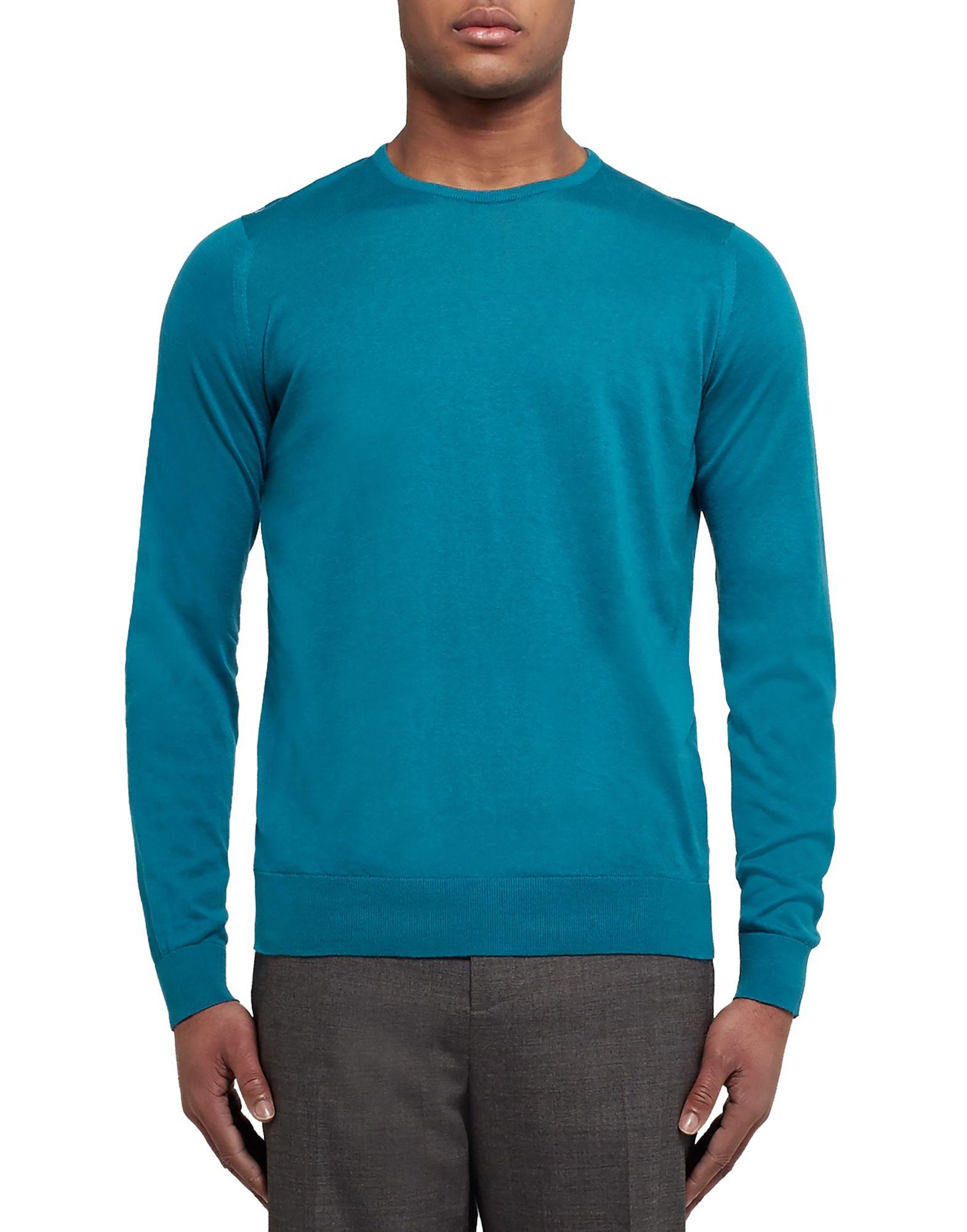 John Smedley Cotton Jumper in Deep Jade (Blue) for Men - Lyst