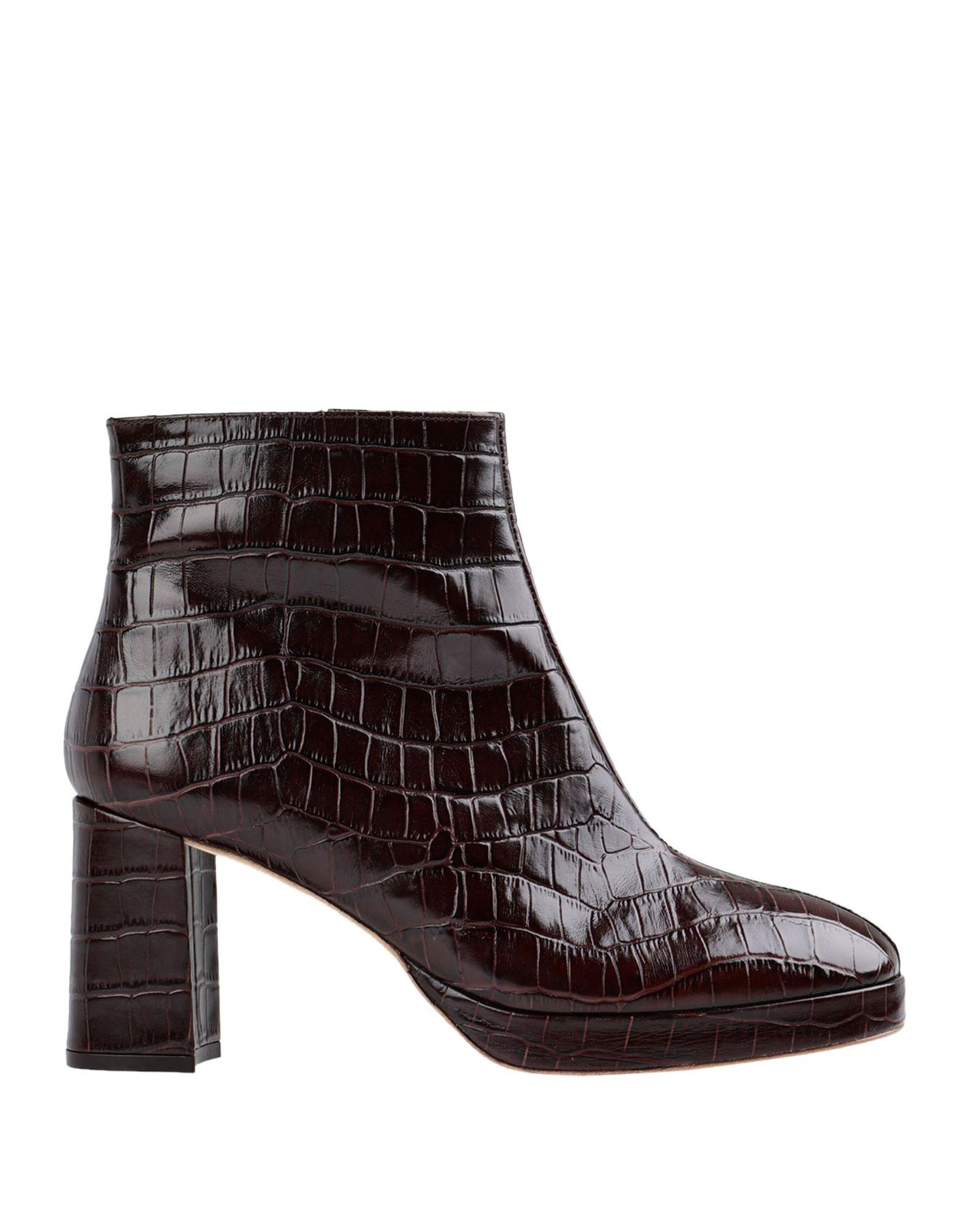 Miista Leather Ankle Boots in Dark Brown (Brown) - Lyst