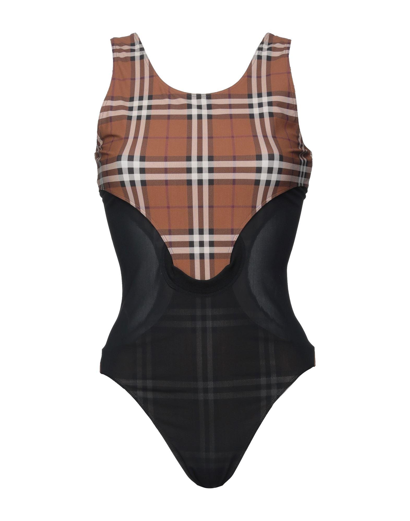 Picasso Higgins Bijdrager Burberry One-piece Swimsuit in Brown | Lyst