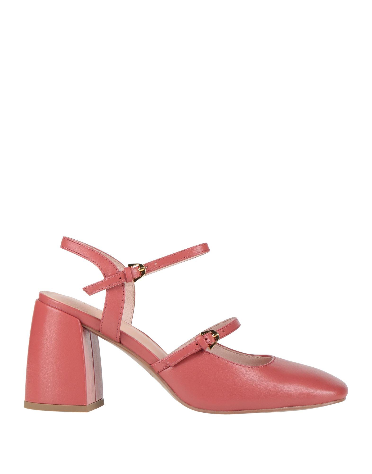 Escarpins Mules Coccinelle Cuir Avec Lanières Dorées - Taille 40 - Talons Bas (kitten Heel) - Occasion