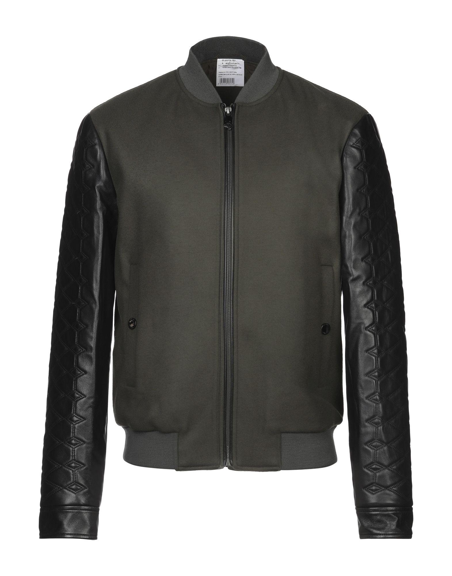 Versace Leather Jacket in Military Green (Green) for Men - Lyst