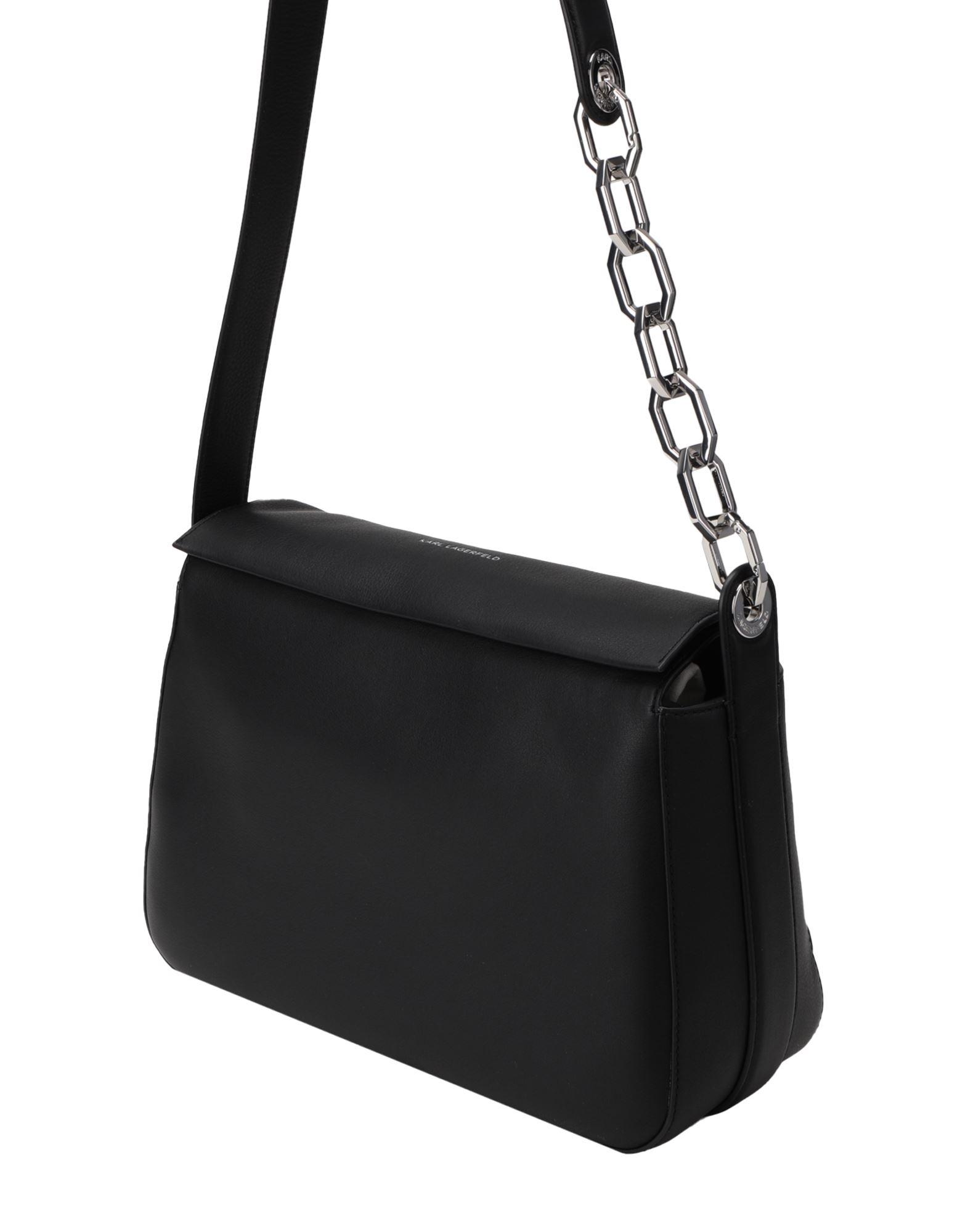 karl lagerfeld black shoulder bolsa