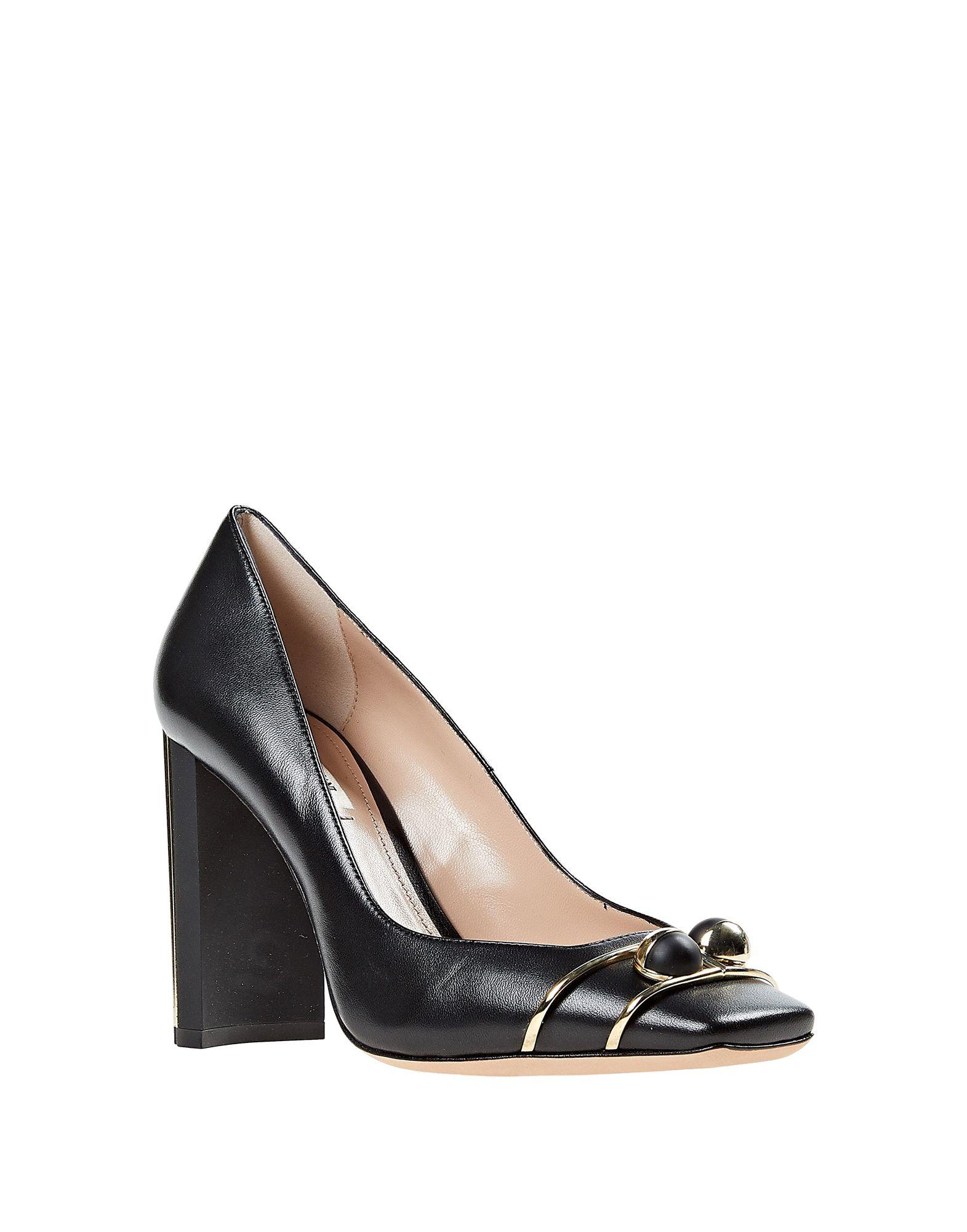 Armani Leather Pump in Black Lyst