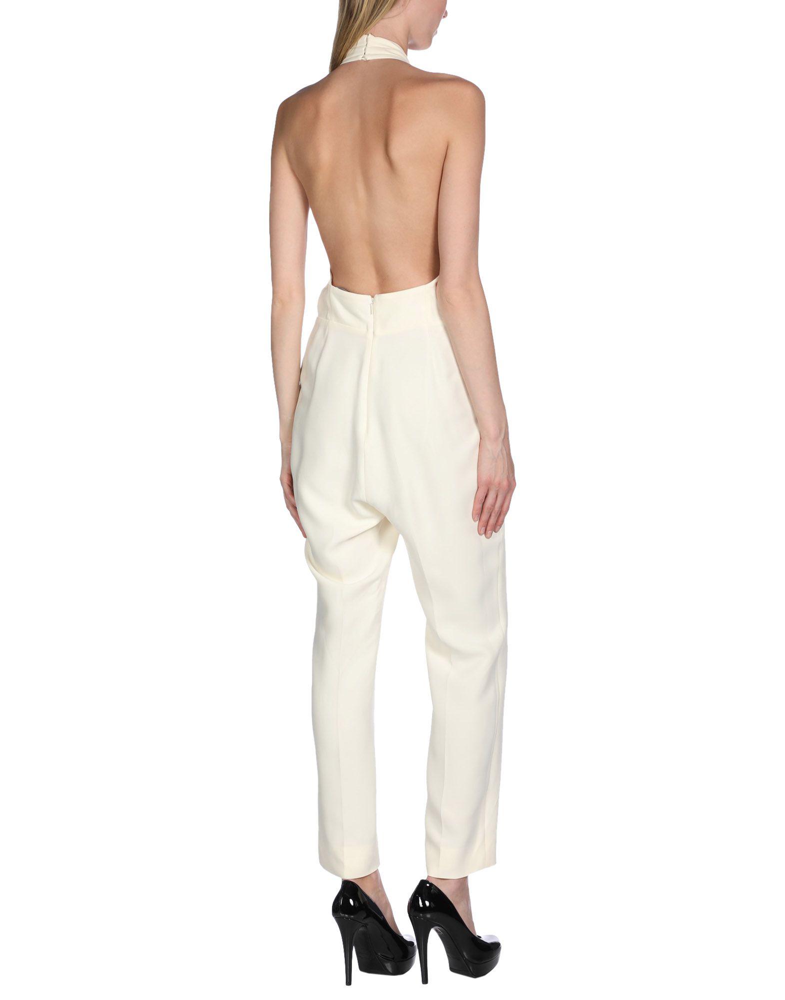 Gucci Silk Jumpsuit in Ivory (White) - Lyst