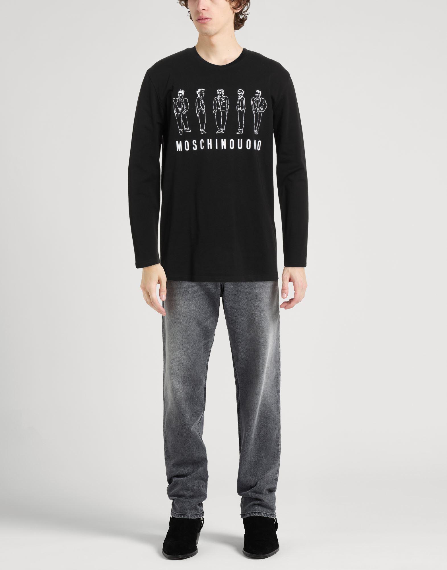 【送料&関税込】Moschino Long Sleeve Cotton T-shirt Moschino Long-sleeve t-shirts for Men | Online Sale up to 79