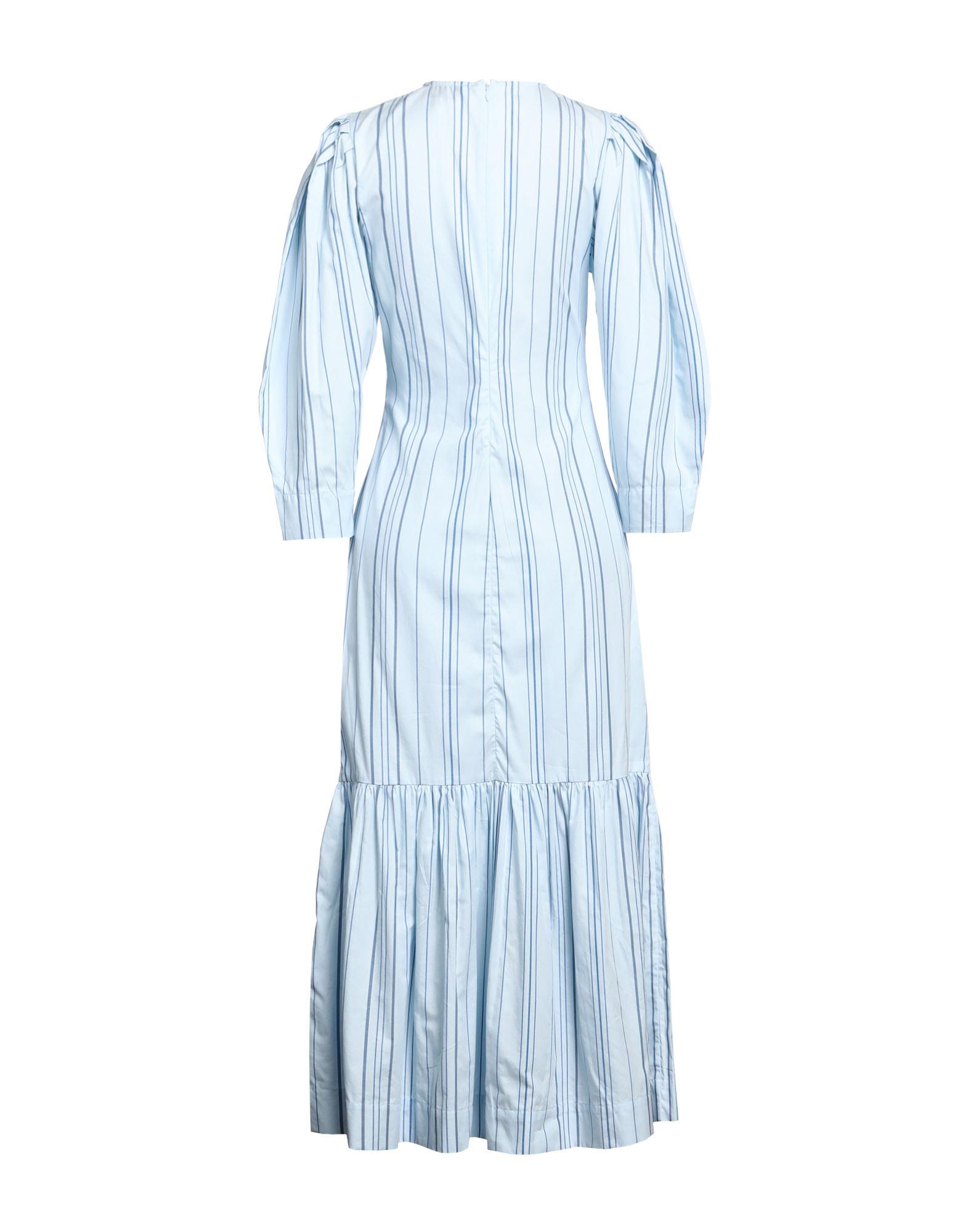ganni blue stripe dress Ganni Blue Stripe Shirt Dress