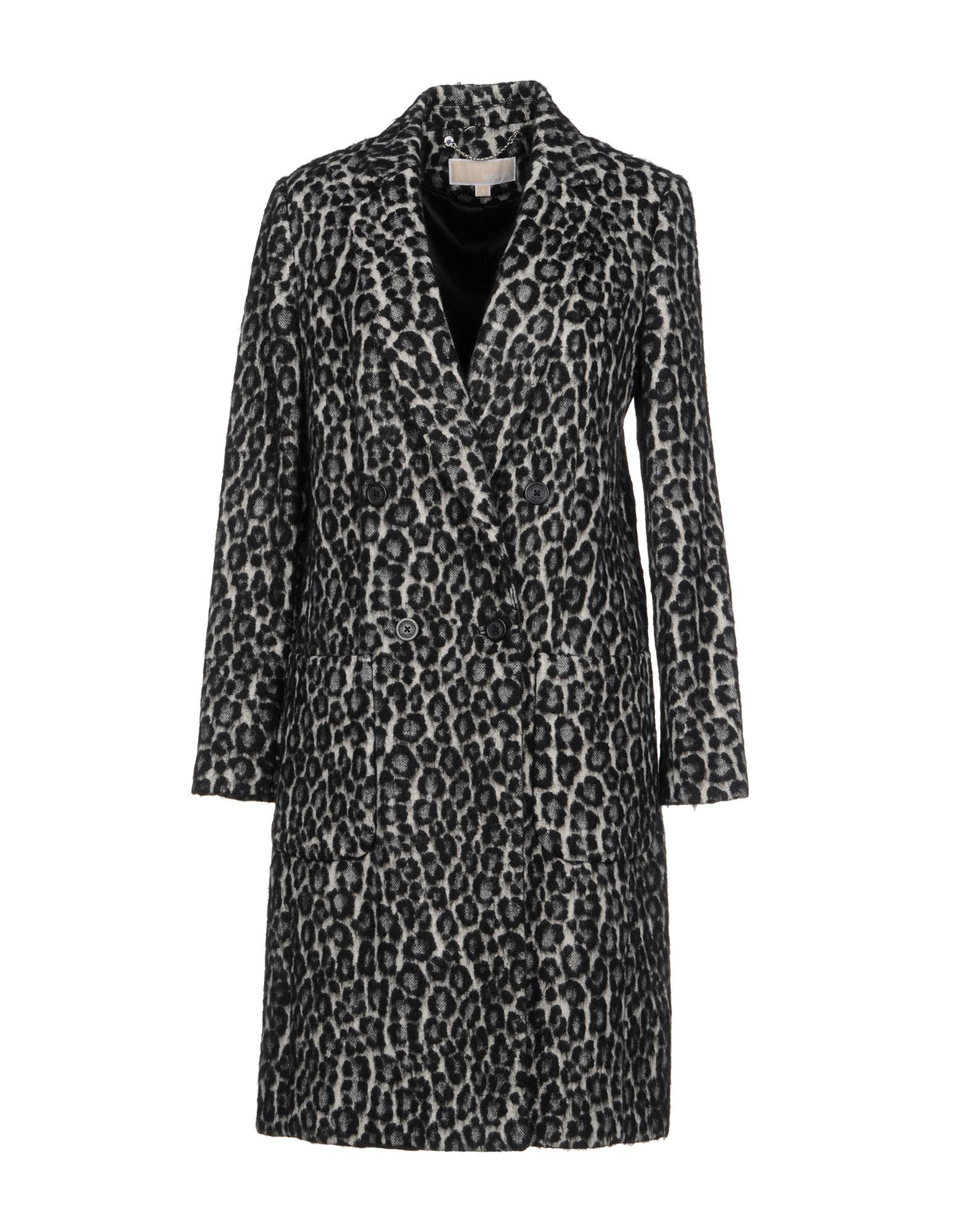michael kors black taped sleeve coat