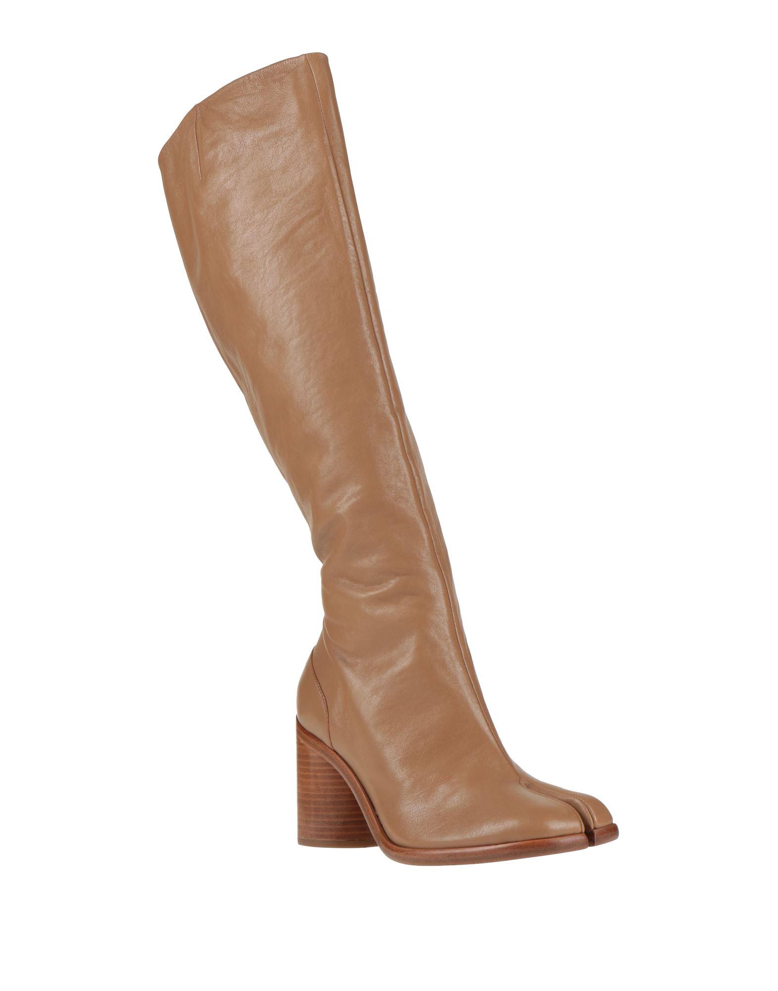 Bottes Maison Martin Margiela - Cuir Noir - Bout Rond - Taille 7/37 - Occasion Avec Marques D'usure