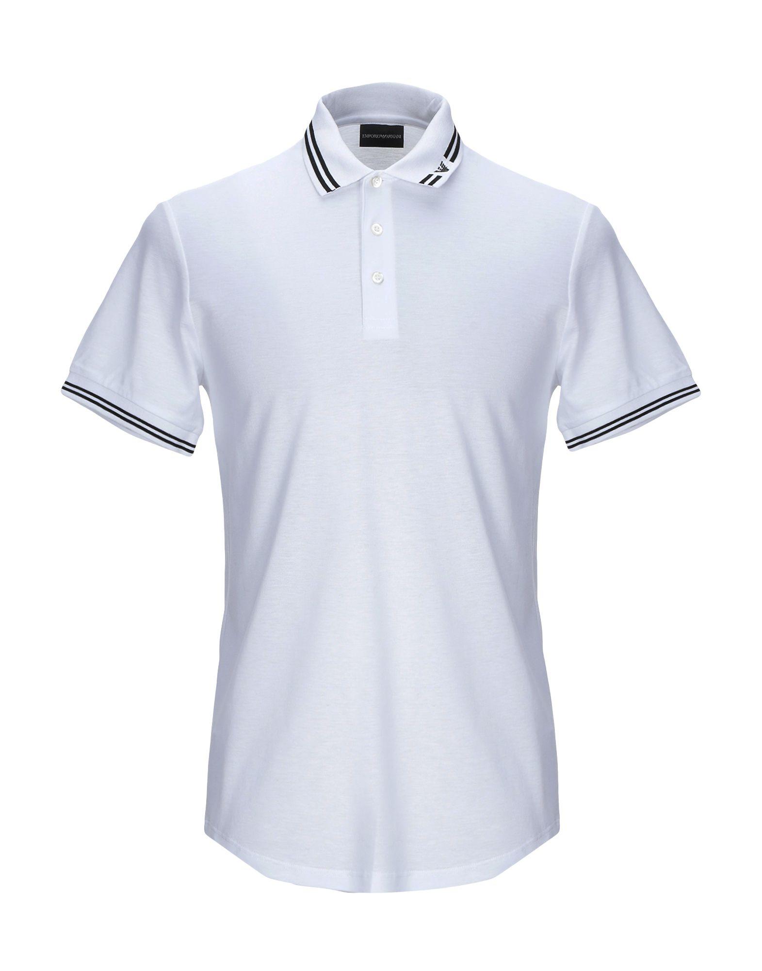 Emporio Armani Synthetic Polo Shirt in White for Men - Lyst