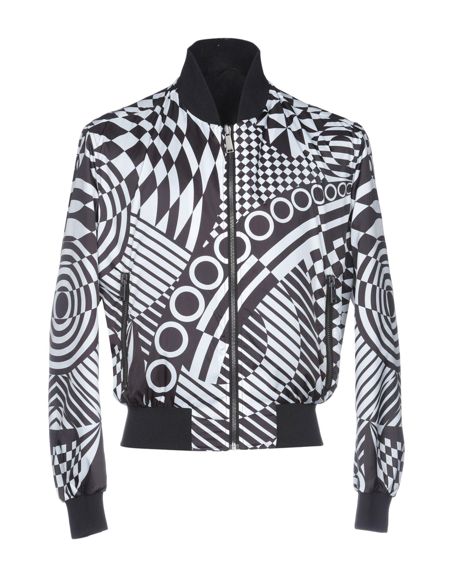 versace jacket black and white