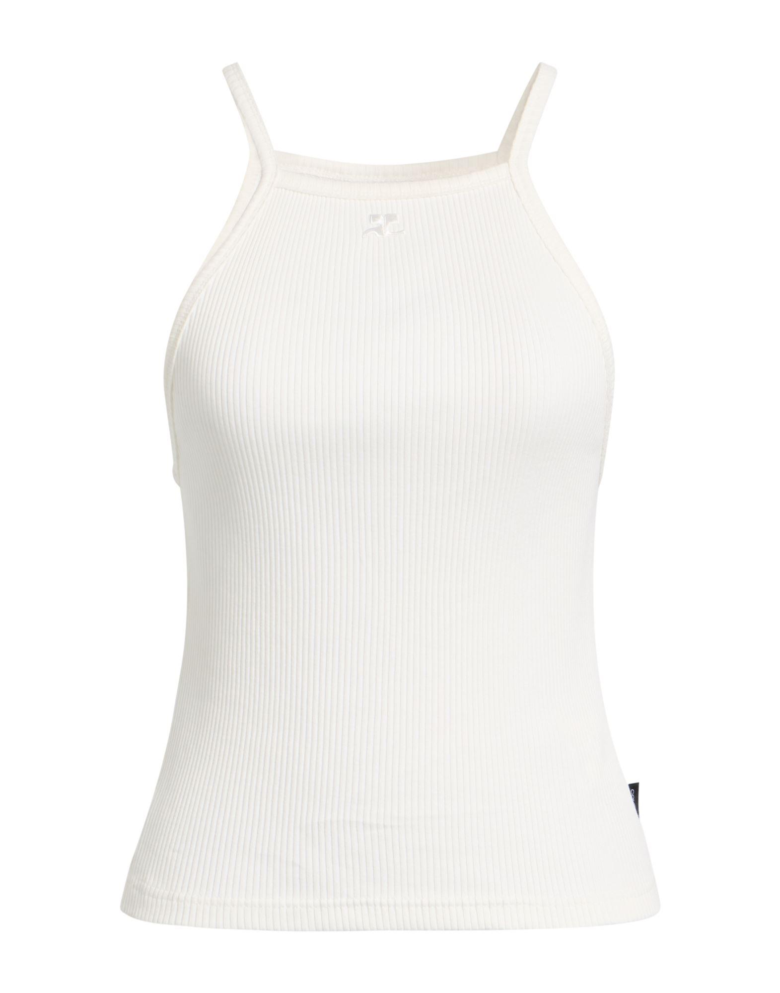 トップス courrege COTTON TANK TOP BUCKLE 90'S RIB TANK TOP - courrèges