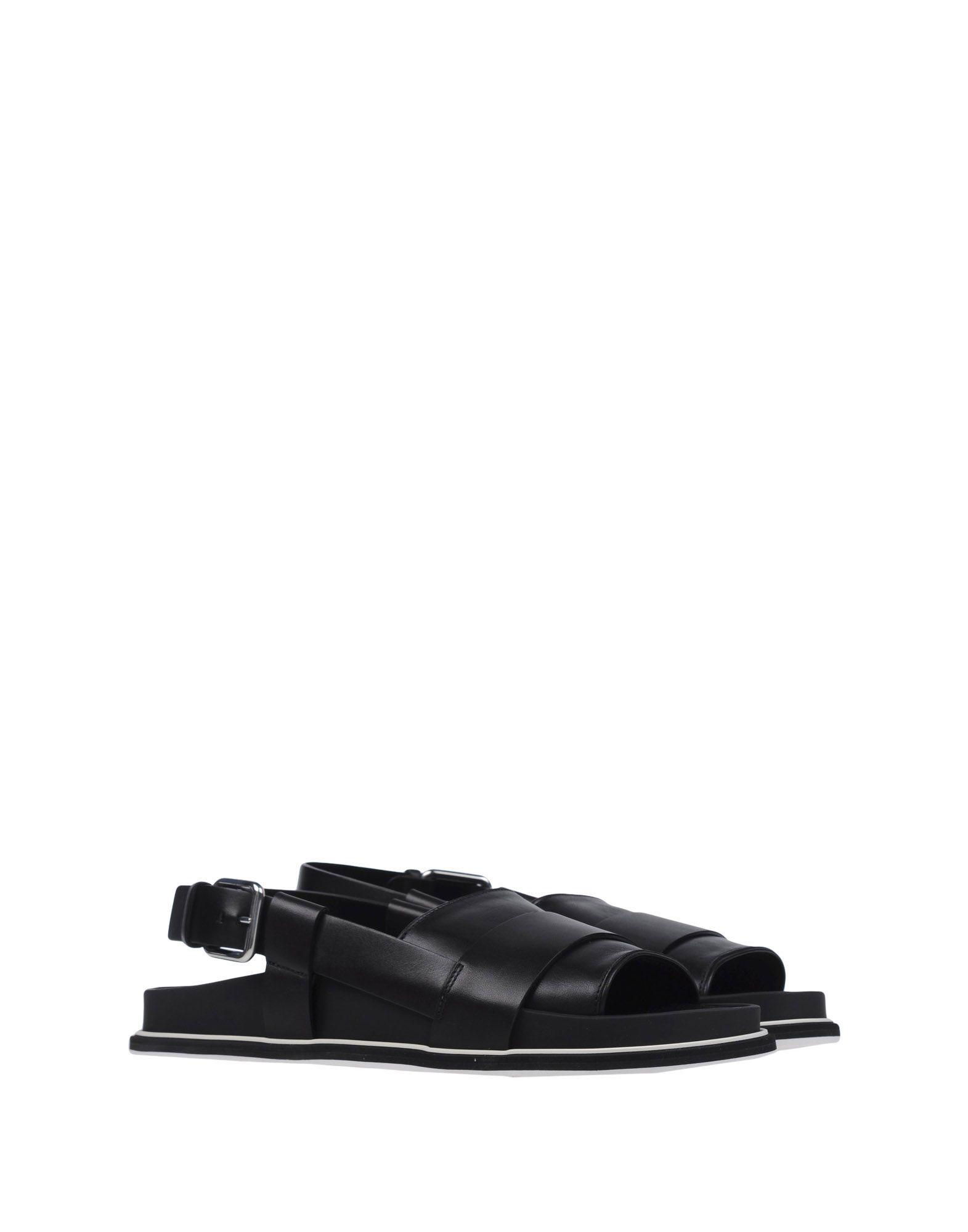 Jil Sander Leather Sandals in Black for Men - Lyst
