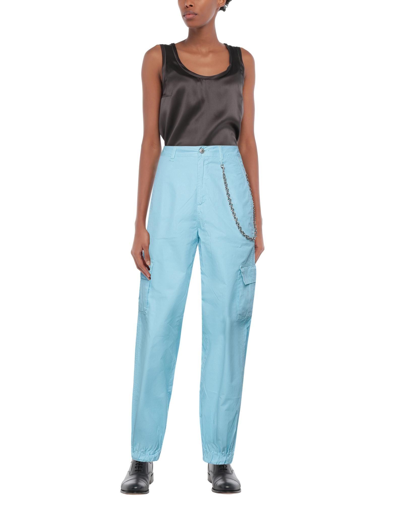 Chiara Ferragni Cotton Pants in Sky Blue (Blue) - Lyst