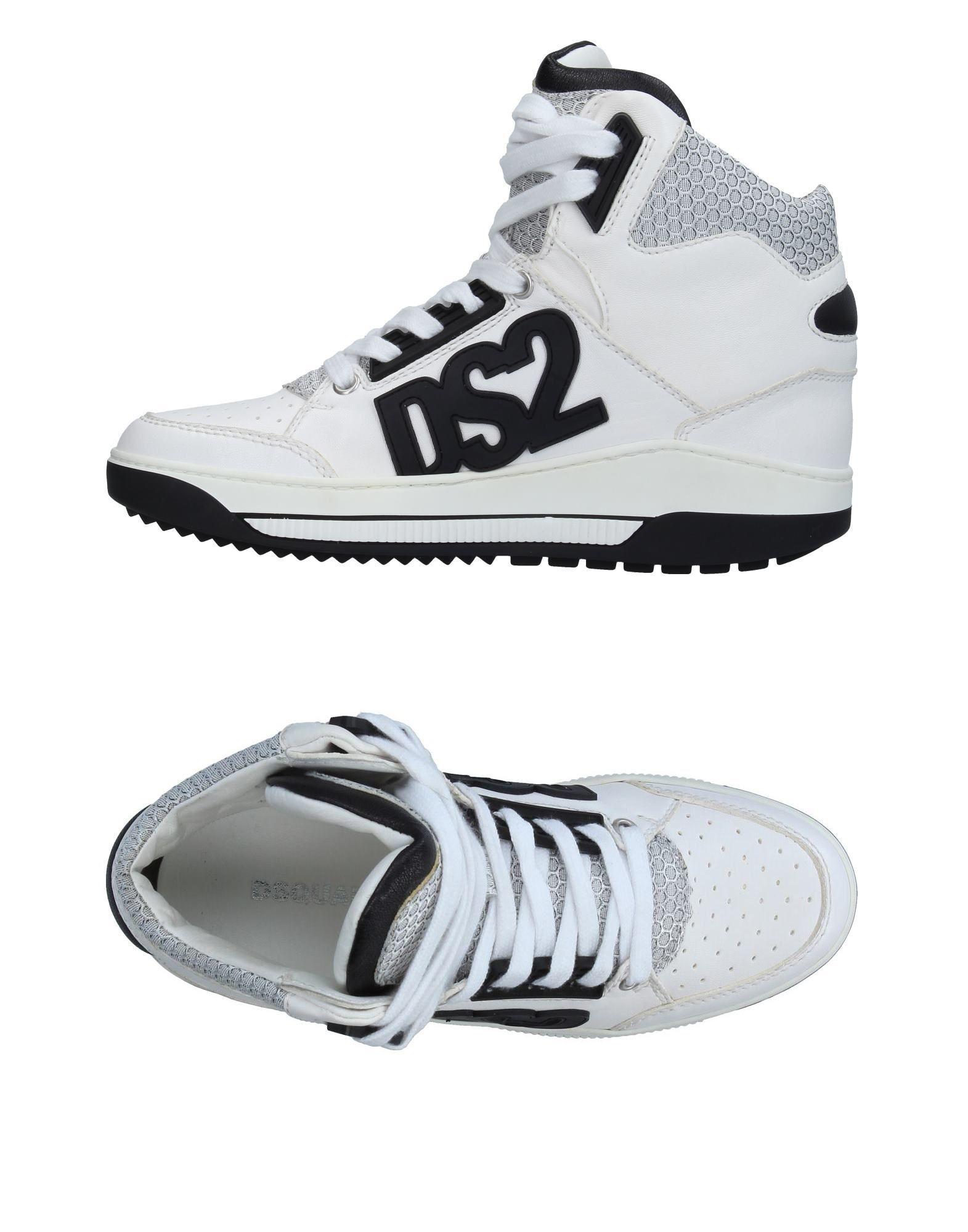 DSquaredÂ² Leather High-tops & Sneakers in White - Lyst