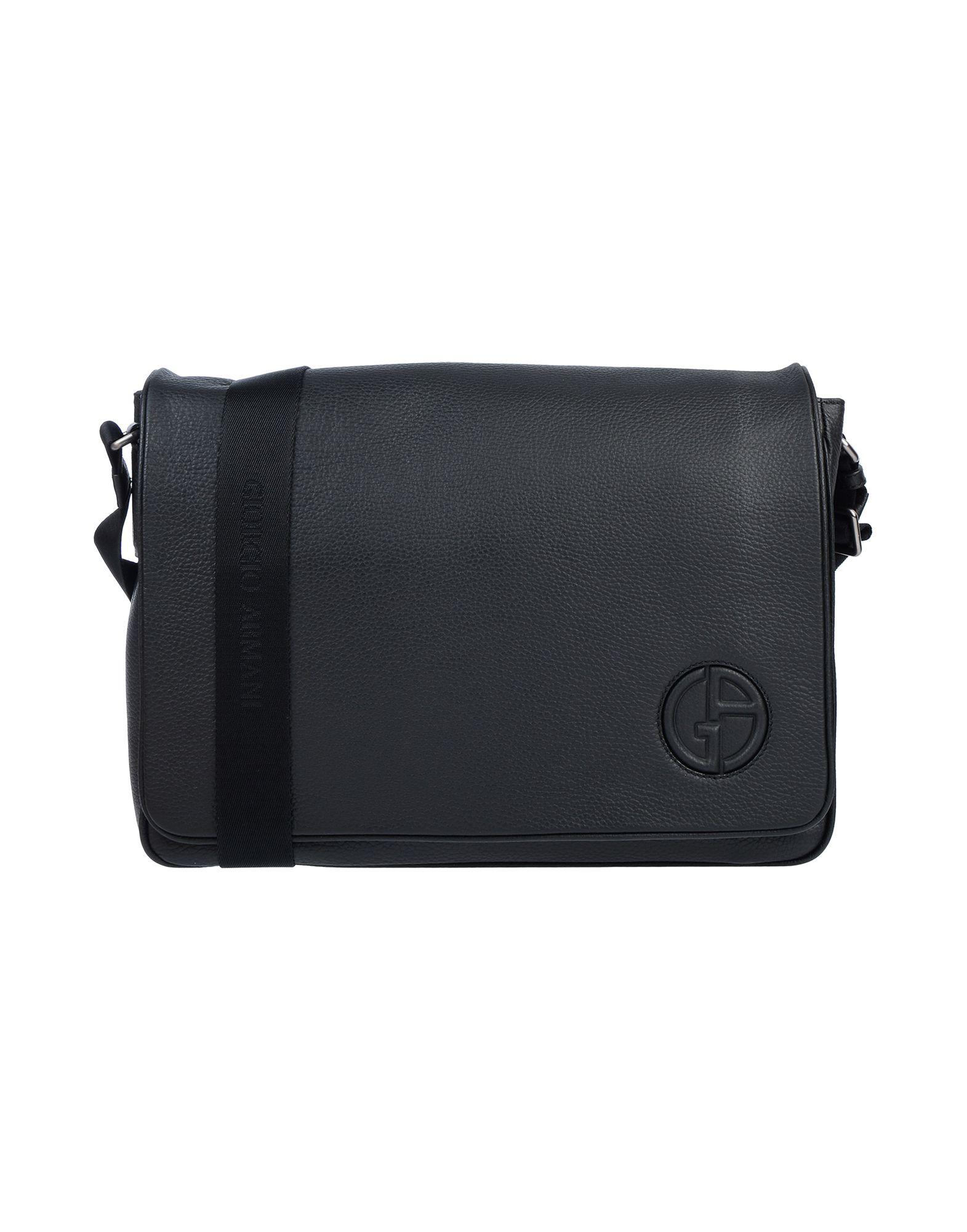 Armani Leather Crossbody Bag in Black for Men Lyst