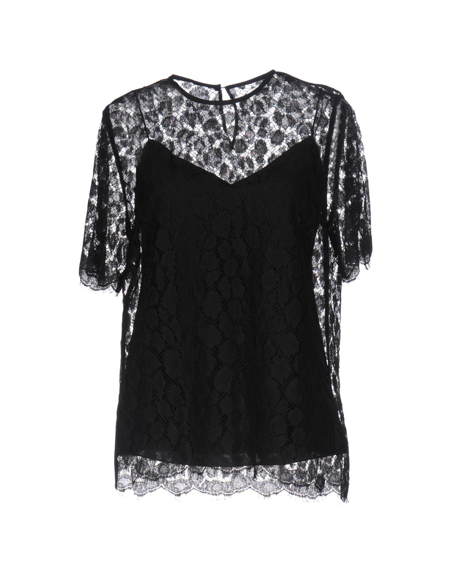 Max Mara Lace Blouse in Black - Lyst