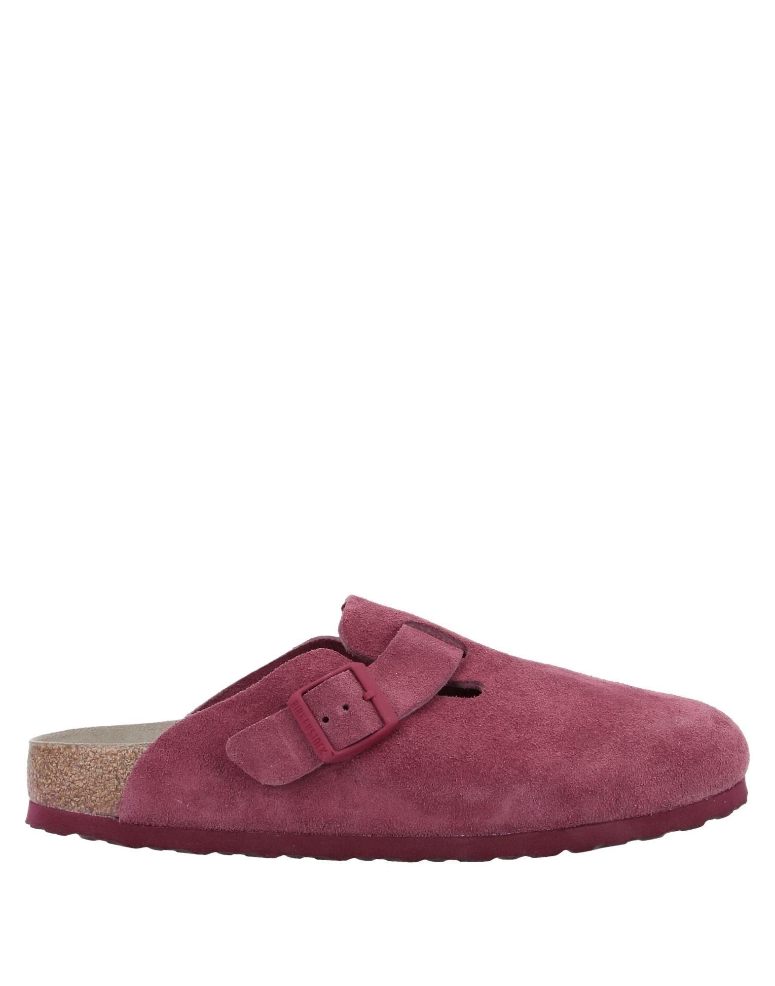 red birkenstock clogs