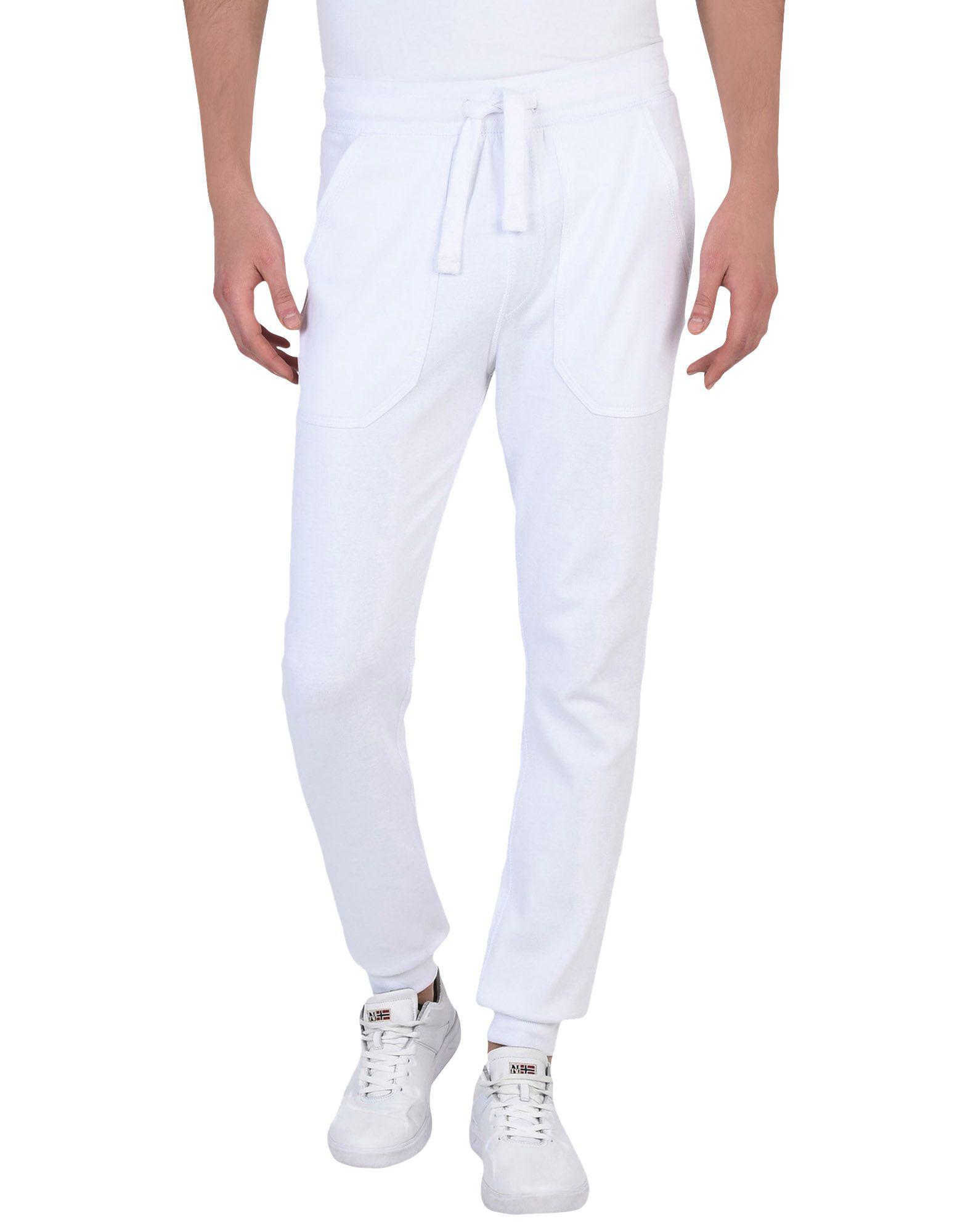 Napapijri Fleece Casual Trouser in White for Men - Lyst