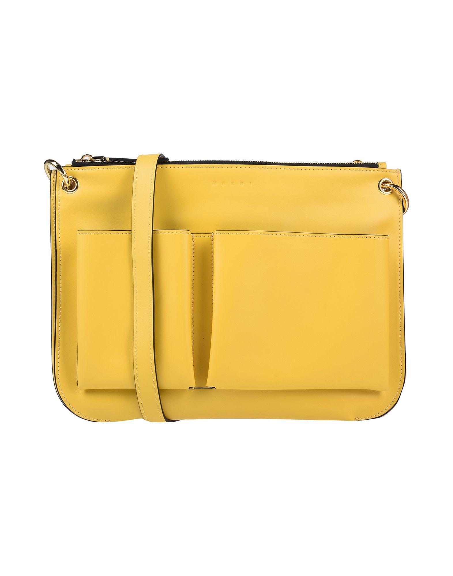 Marni Leather Cross-body Bag in Yellow - Lyst