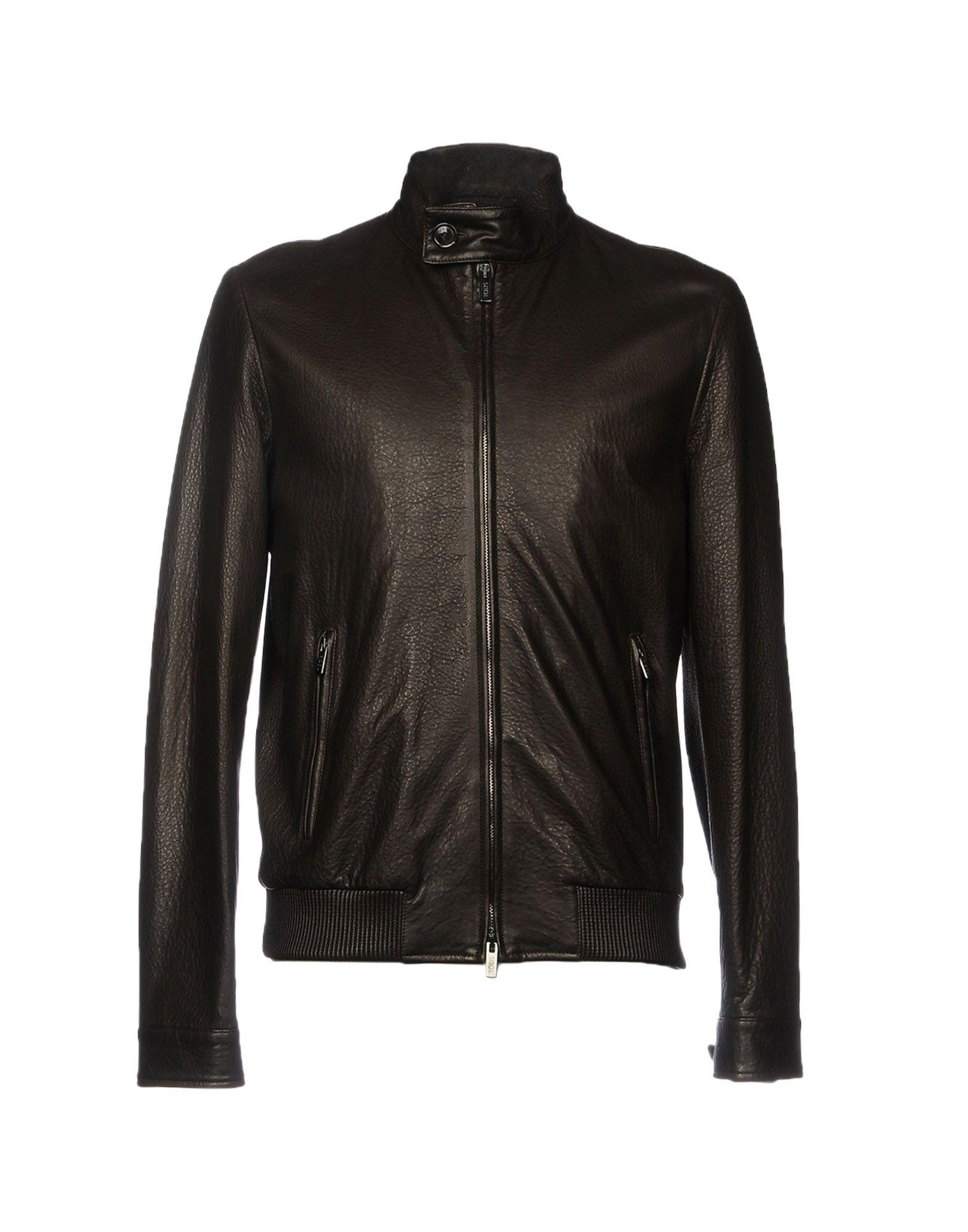 Tod's Leather Jacket in Dark Brown (Brown) for Men - Lyst