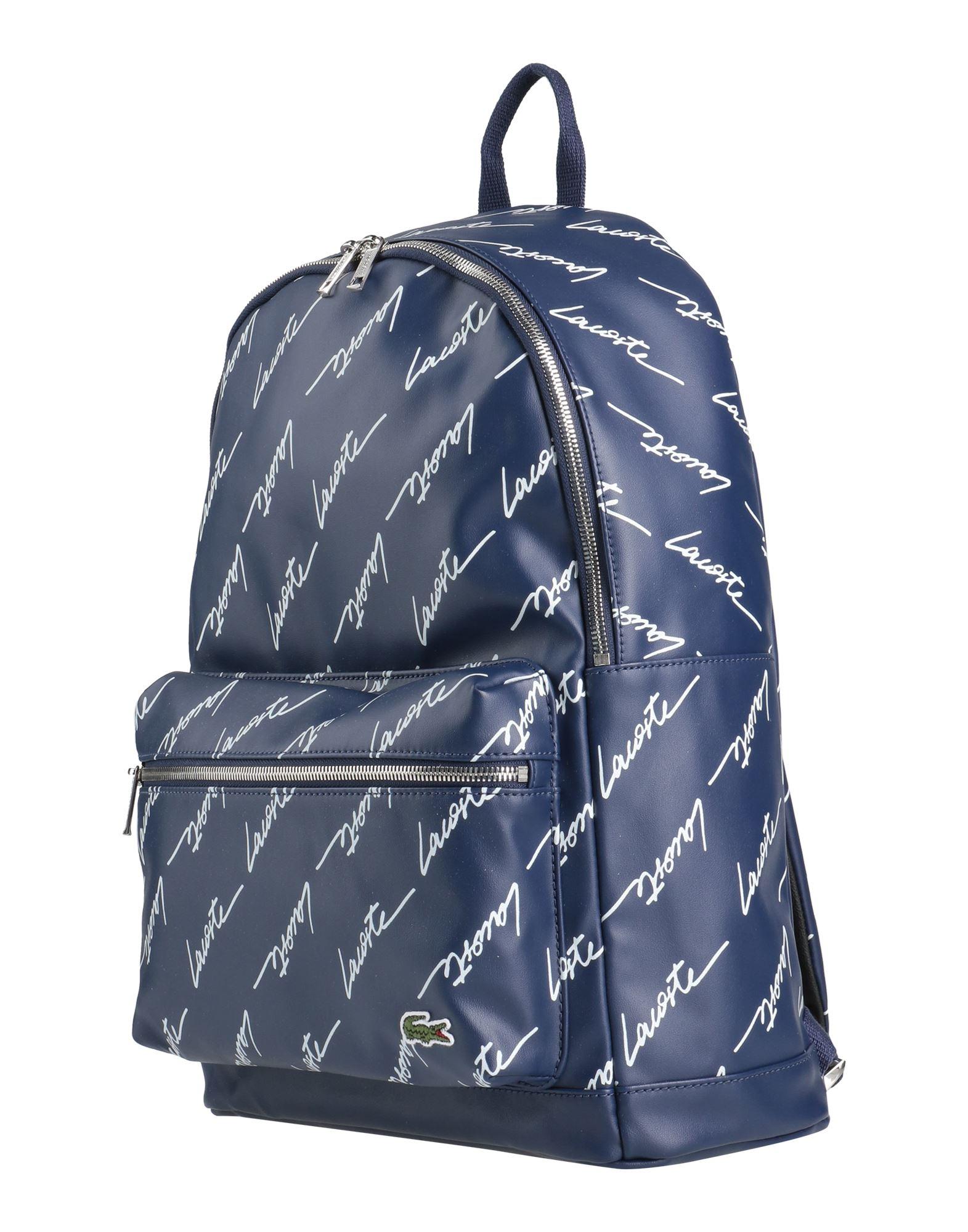 Lacoste Navy Zip Backpack In Blue