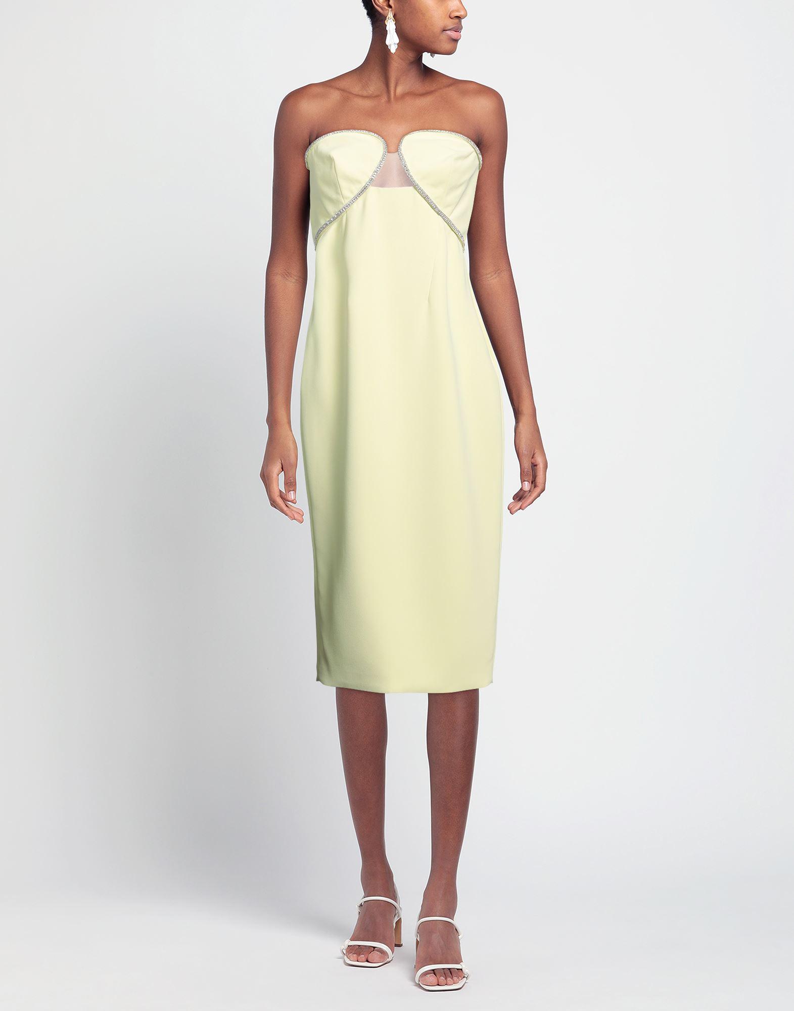 Light yellow clearance strapless dress