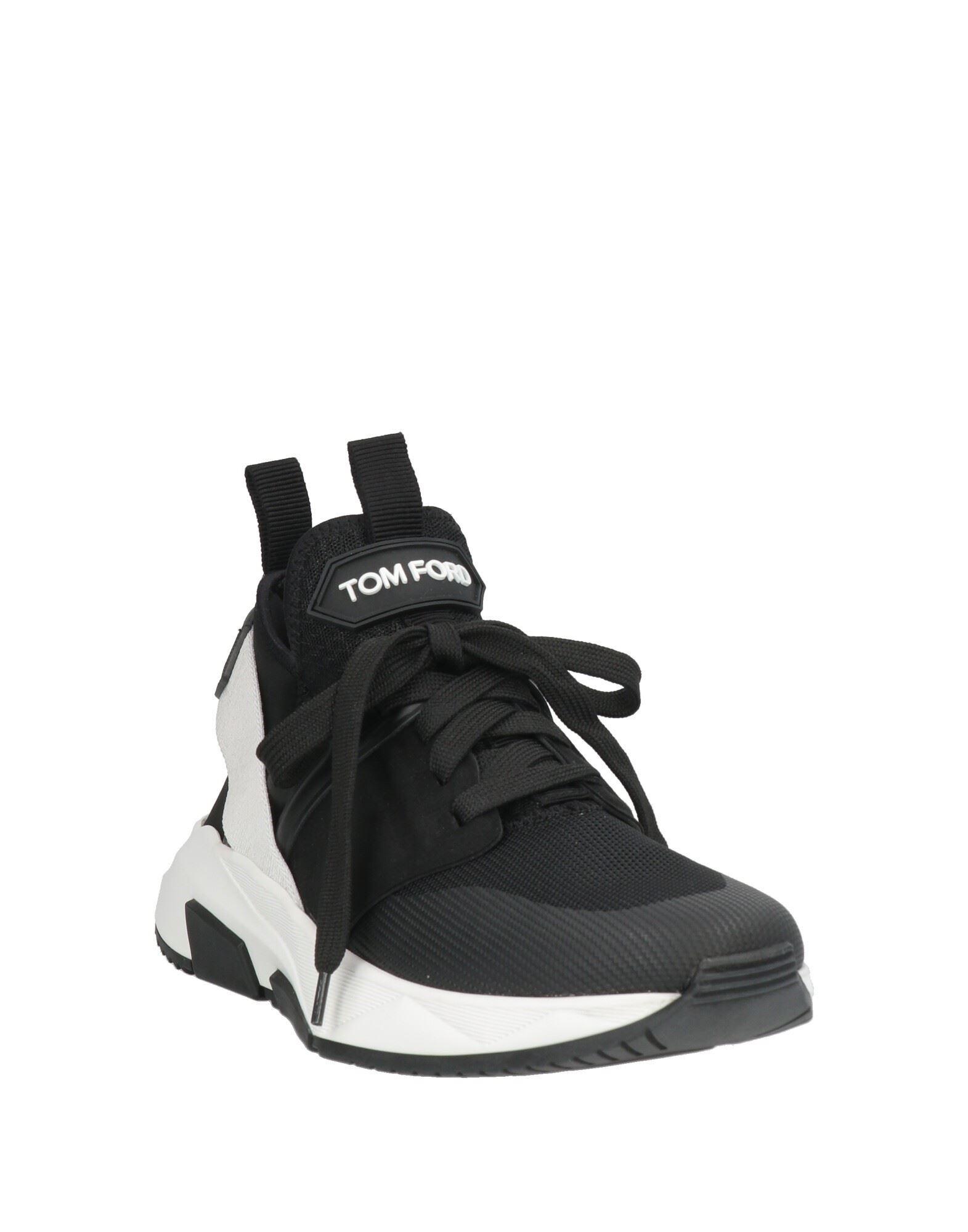 GRAIN LEATHER AND SUEDE BLAKE SNEAKER | TOM FORD Fashion Tom Ford Black and White Women\'s Sneakers Size 37 main image 1
