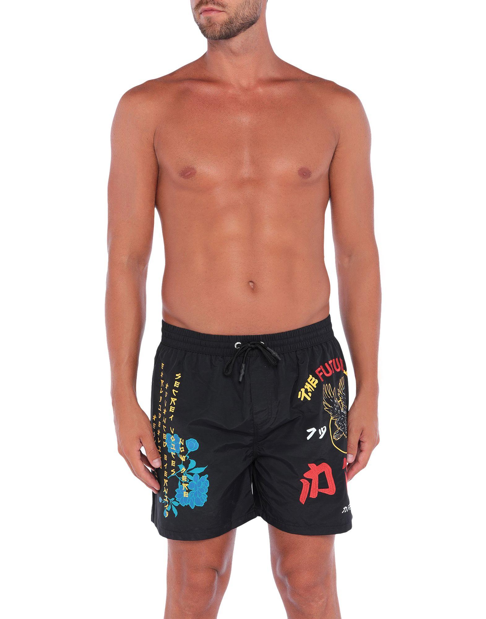 DIESEL Cotton Swim Trunks in Black for Men Lyst