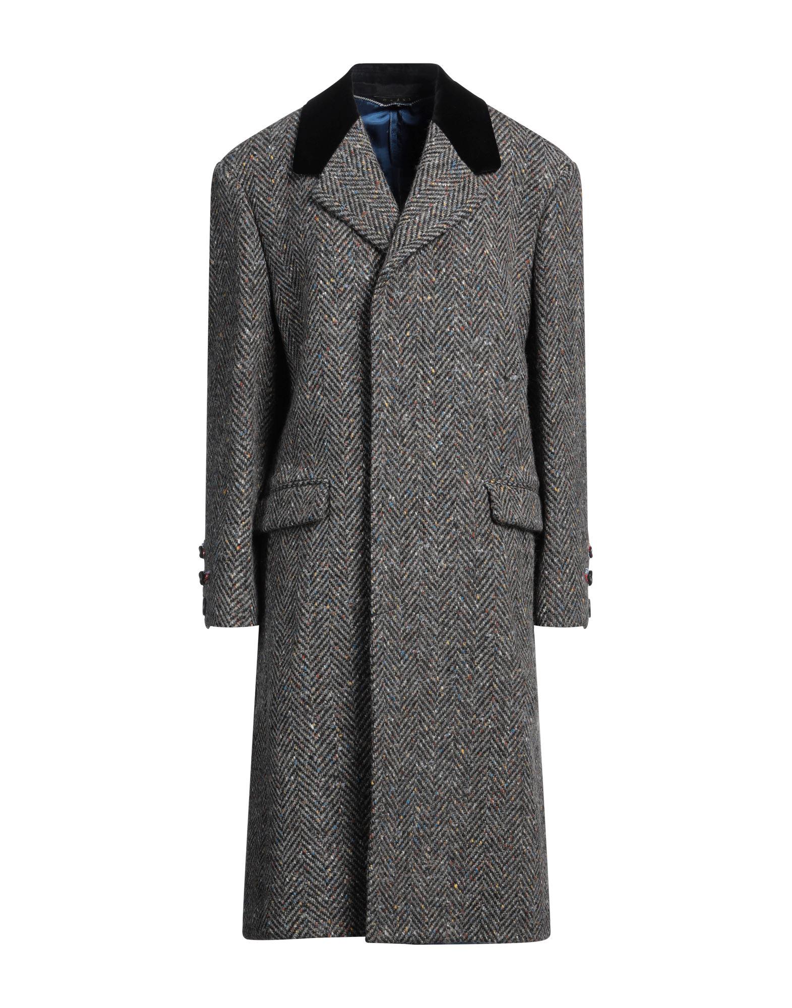 Marni Coat Wool, Cotton, Calfskin in Gray | Lyst