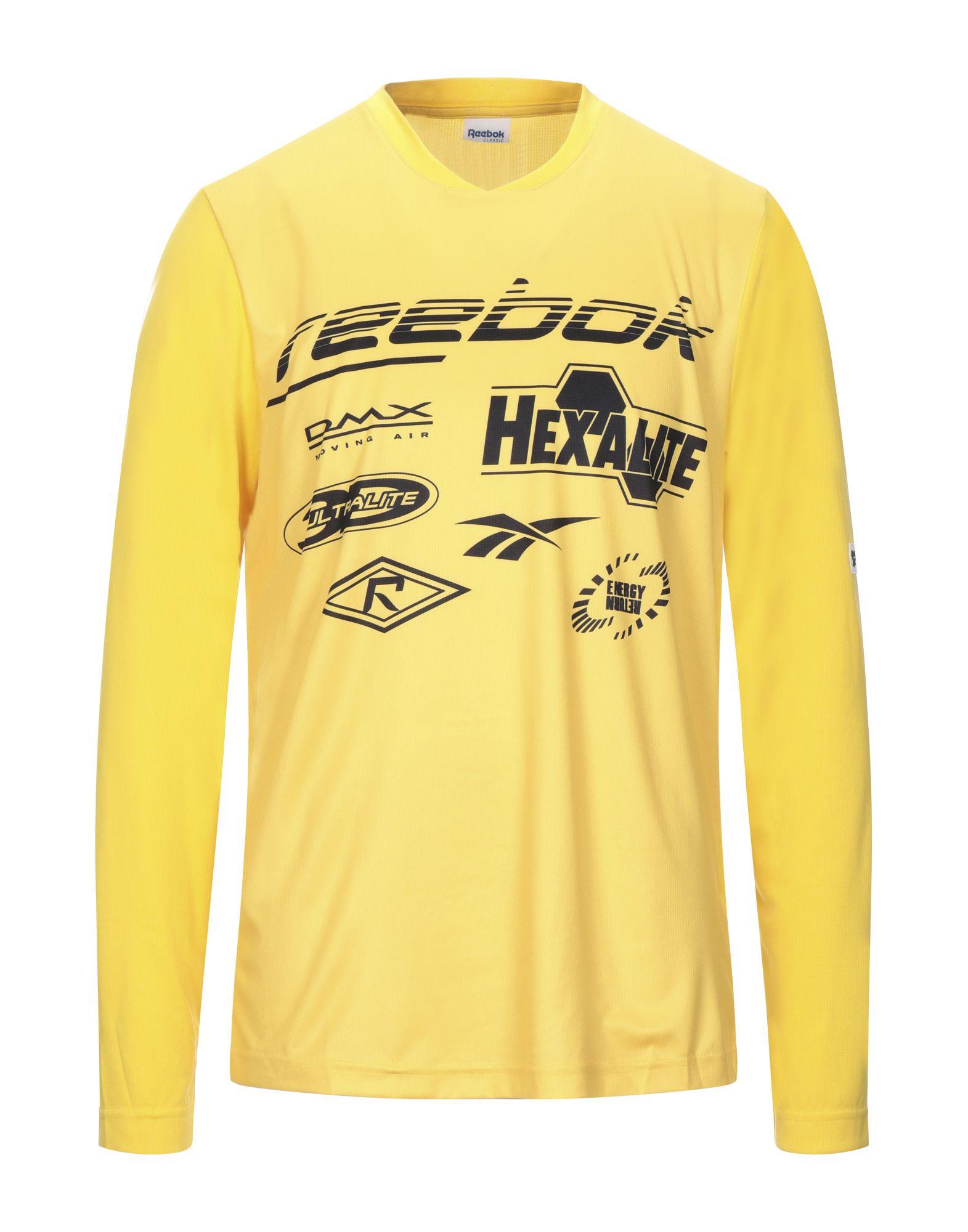 reebok yellow t shirt