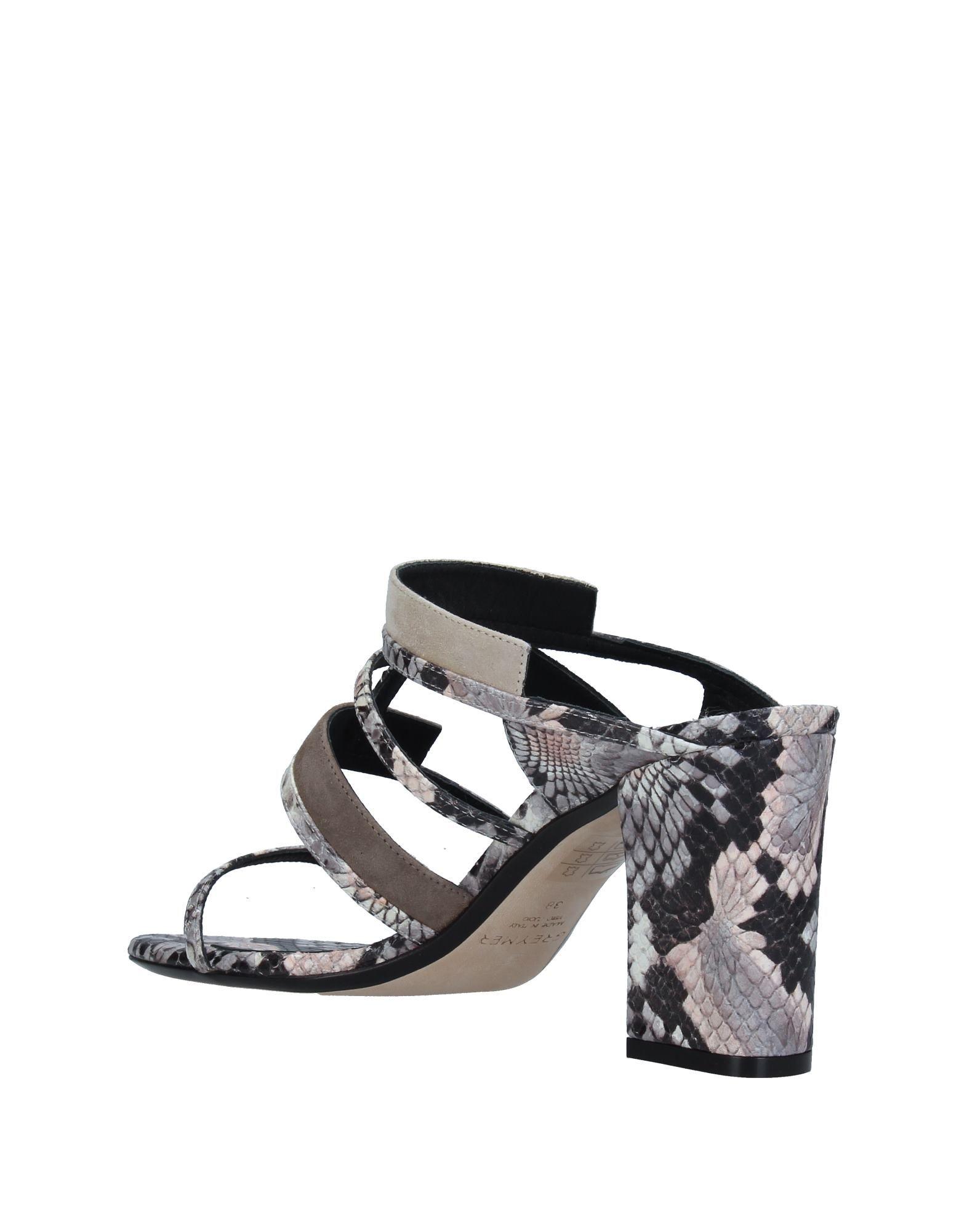 Grey Mer Leather Sandals in Light Grey (Gray) - Lyst