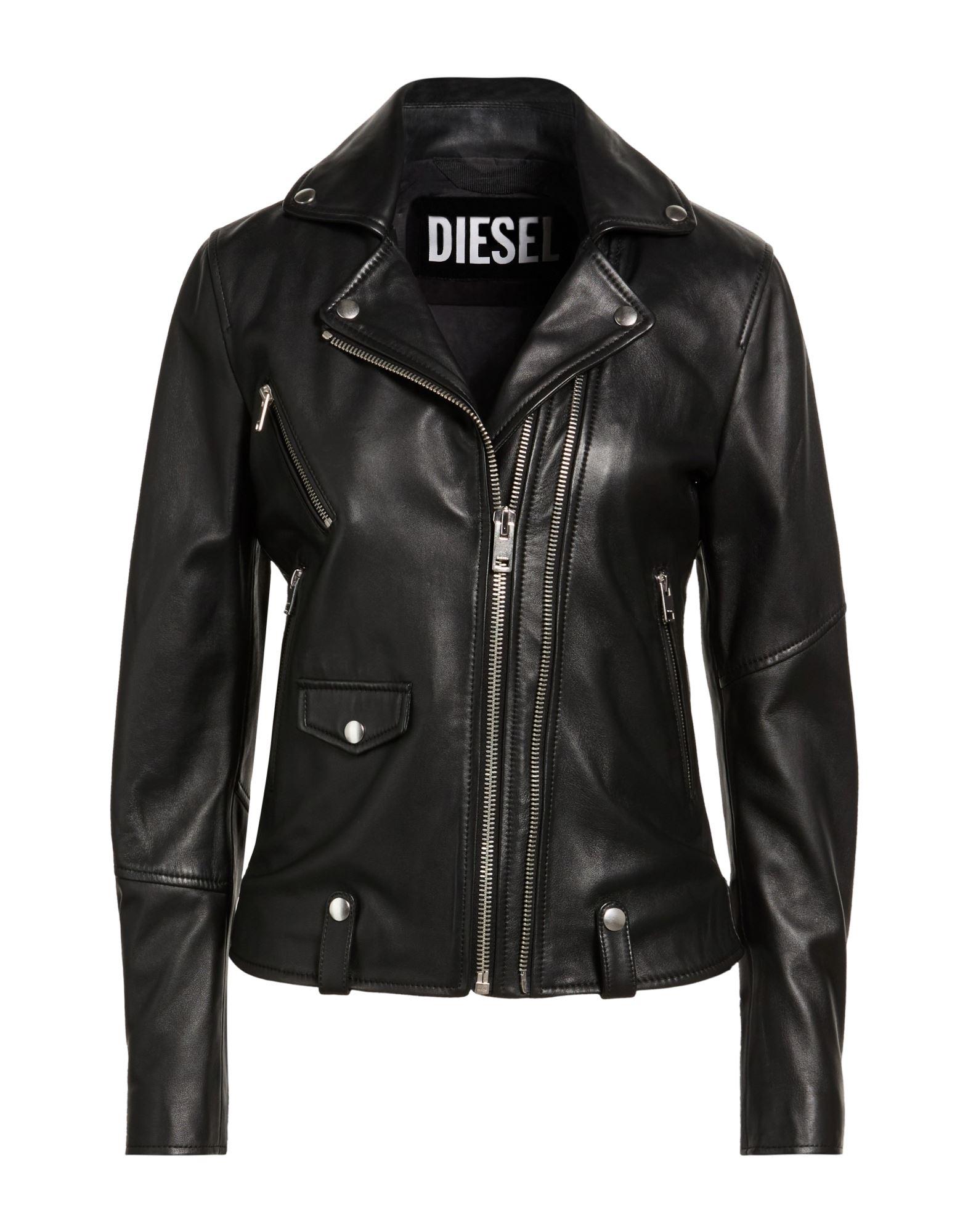 Veste En Cuir Diesel Pour Femme - Taille 40 EU - Noir - Style Décontracté Streetwear - Occasion Très Bon état