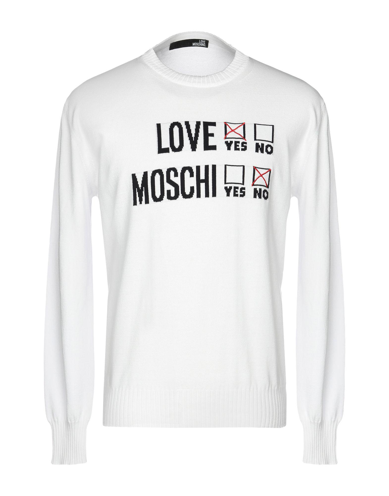 mens white moschino jumper