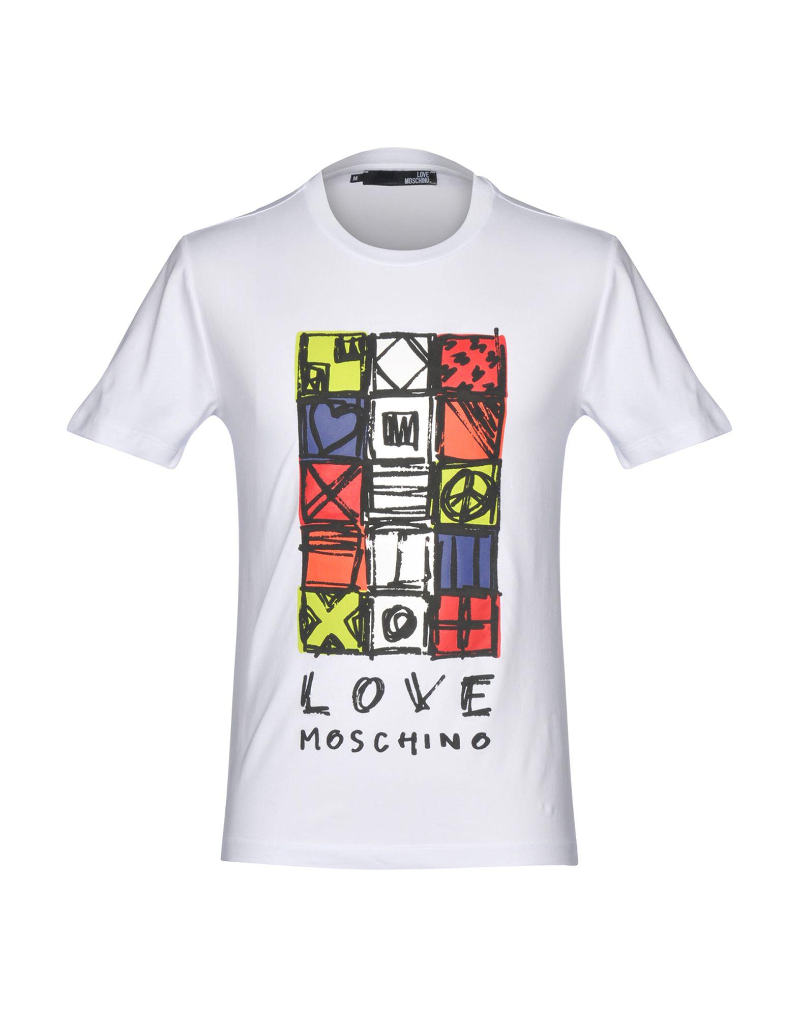 Love Moschino Cotton T-shirt in White for Men - Lyst
