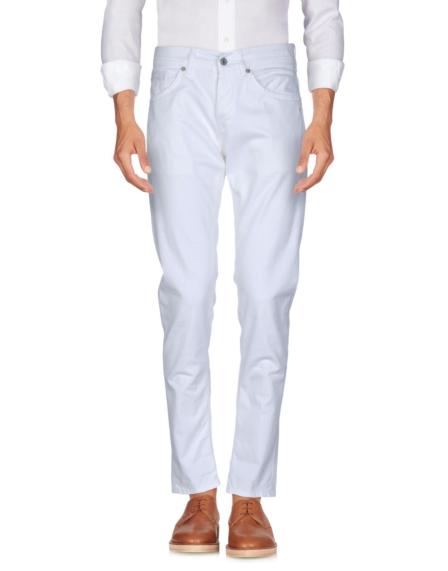 Dondup Cotton Casual Trouser in White for Men - Lyst