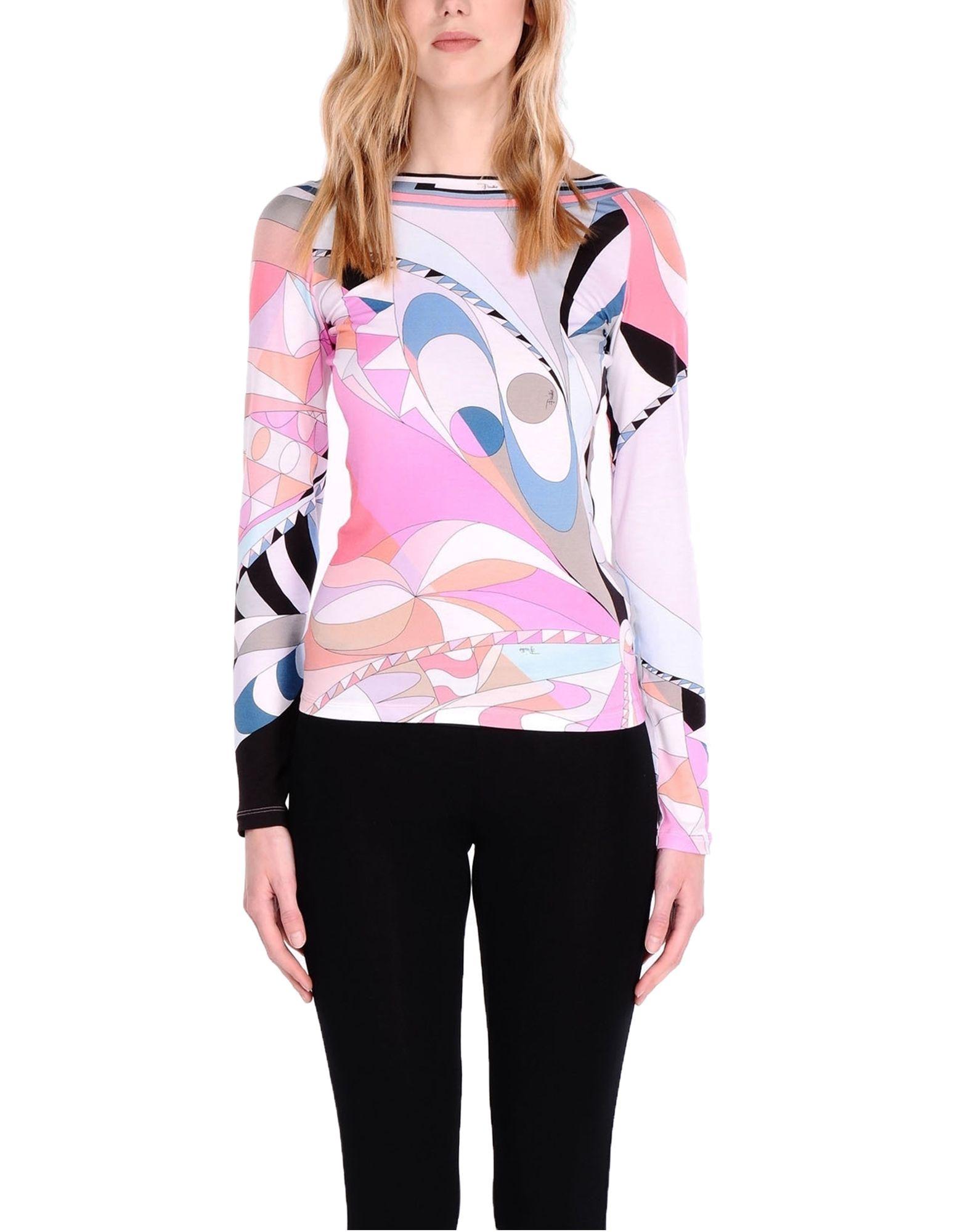 Emilio Pucci Synthetic T-shirt in Pink - Lyst