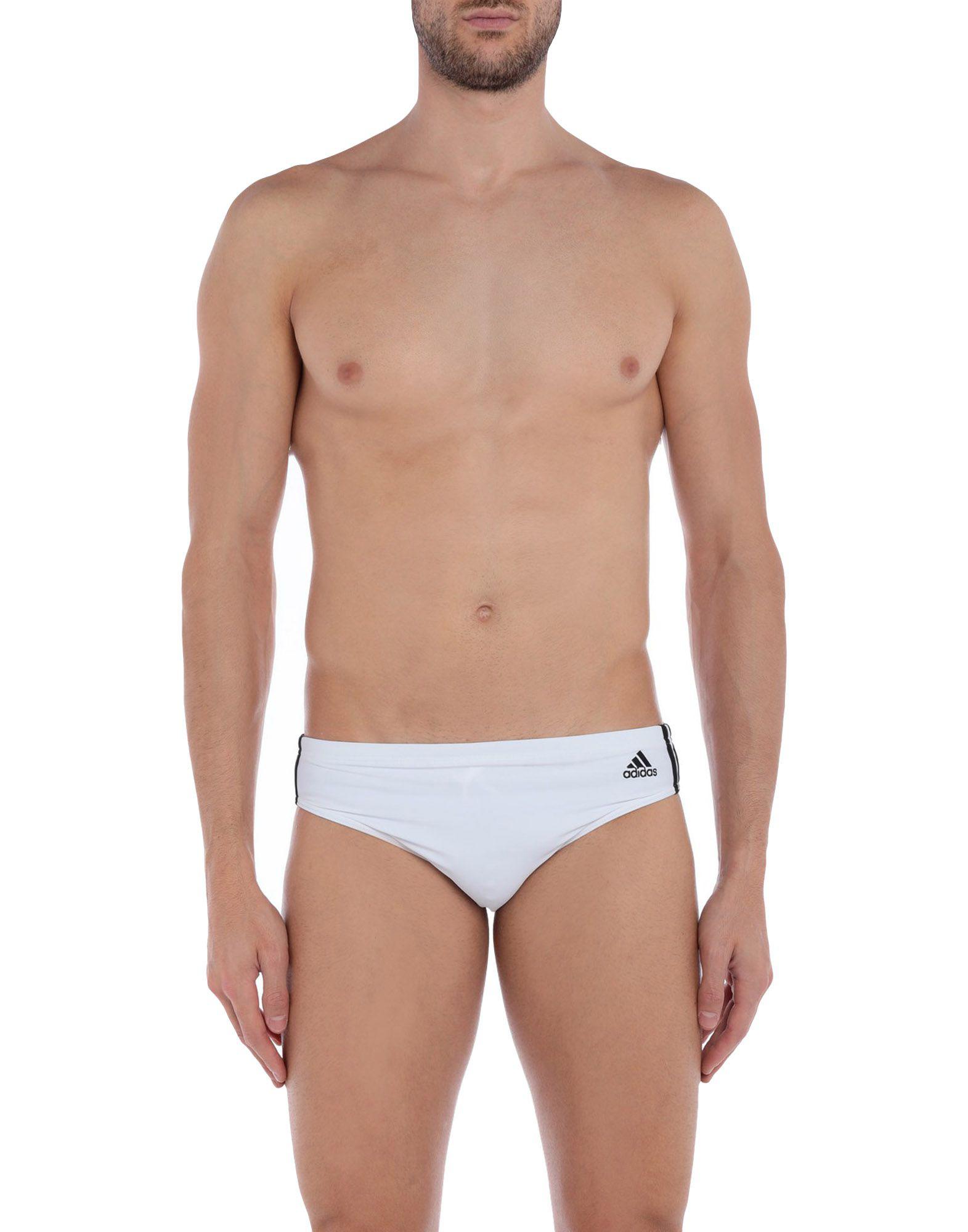 adidas Synthetic Swim Brief in White 