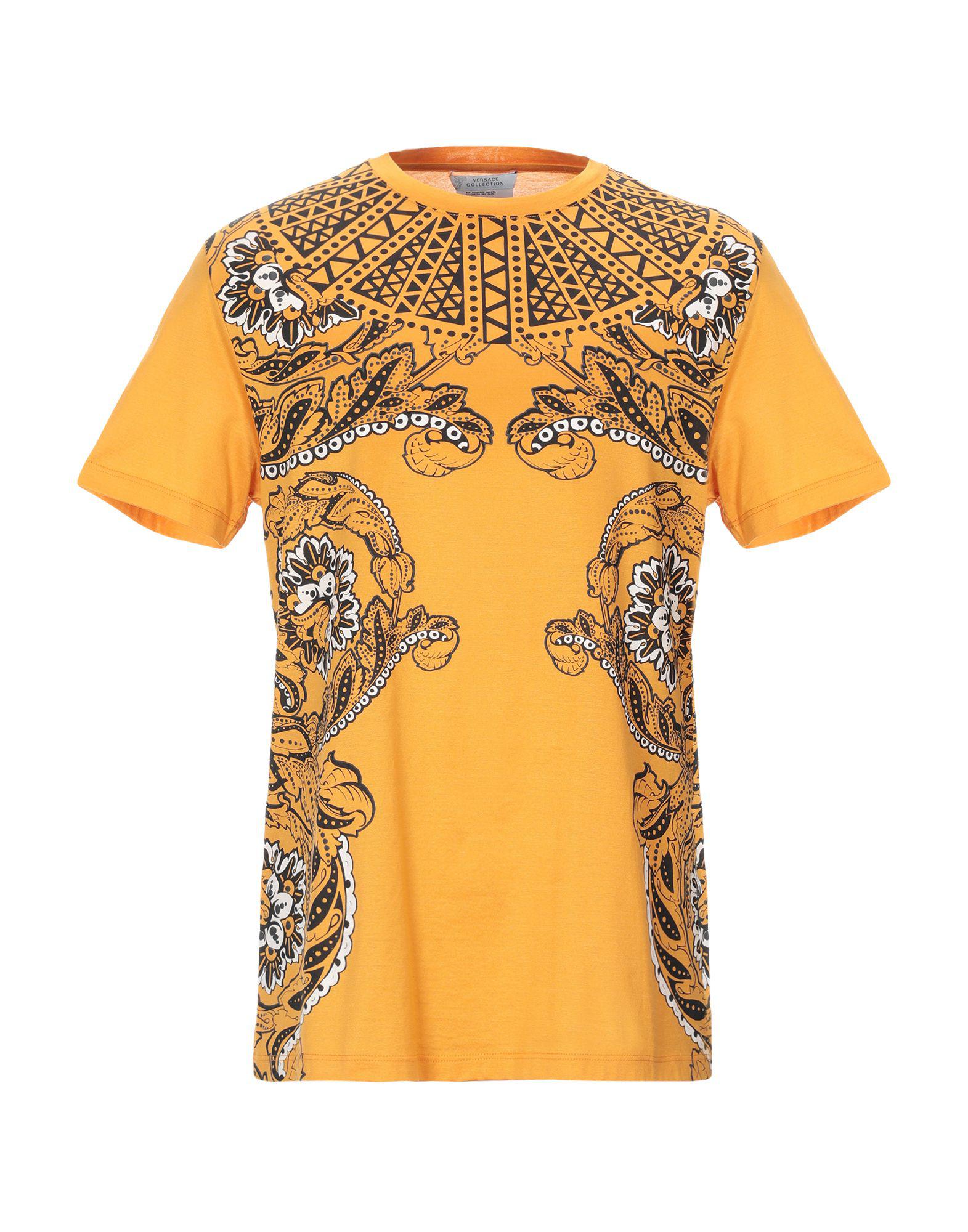 Versace T-shirt in Orange for Men - Lyst