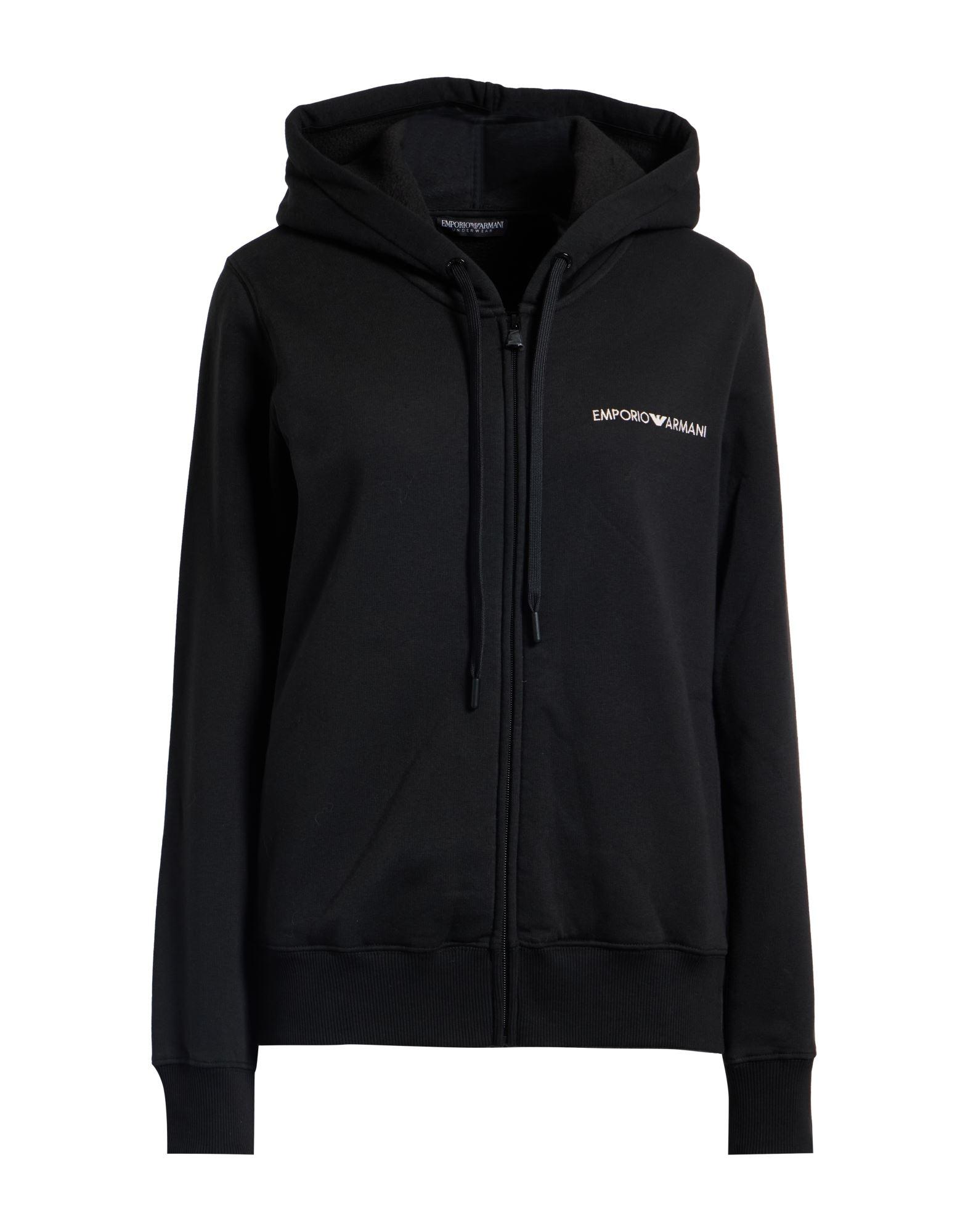 【関税&送料込】Emporio Armani Black Cotton Sweatshirt Emporio Armani logo-print Cotton Sweatshirt | Black | FARFETCH