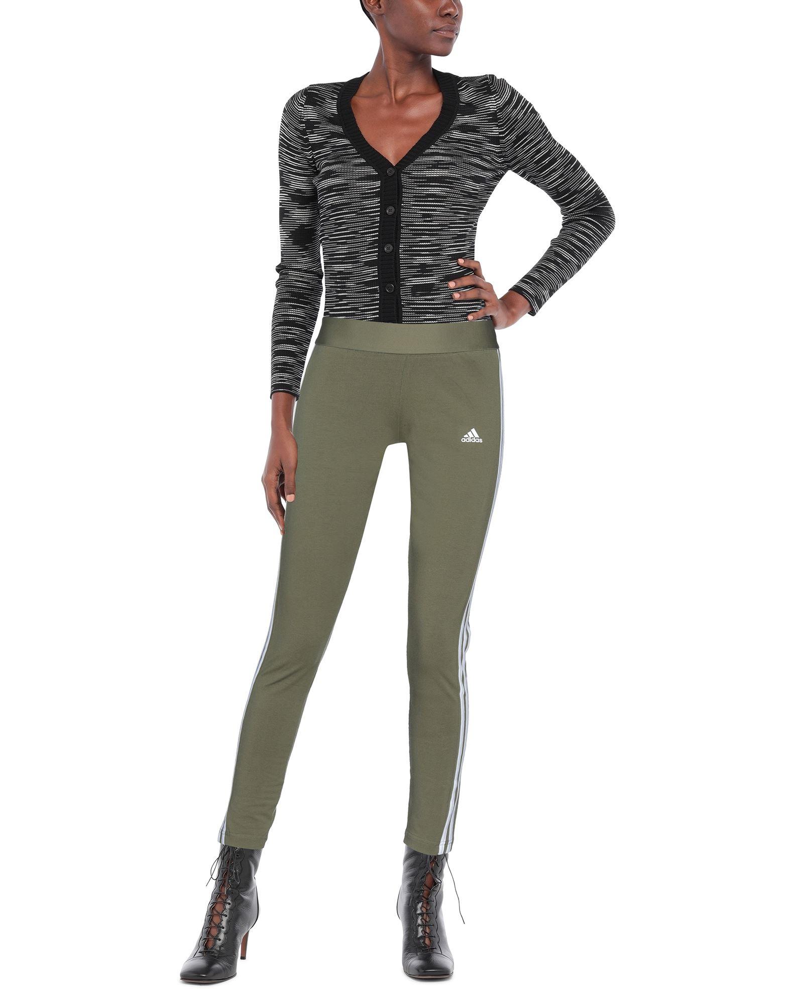 adidas Cotton Leggings in Military Green (Green) | Lyst UK