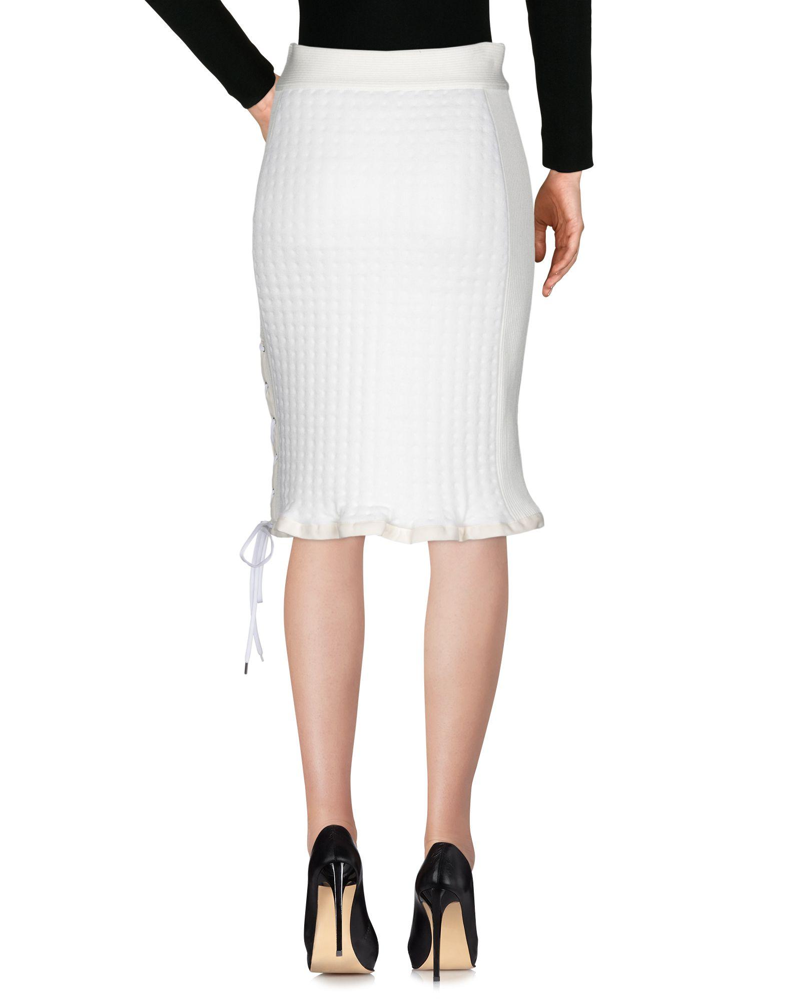 Paco Rabanne Knee Length Skirt in White - Lyst
