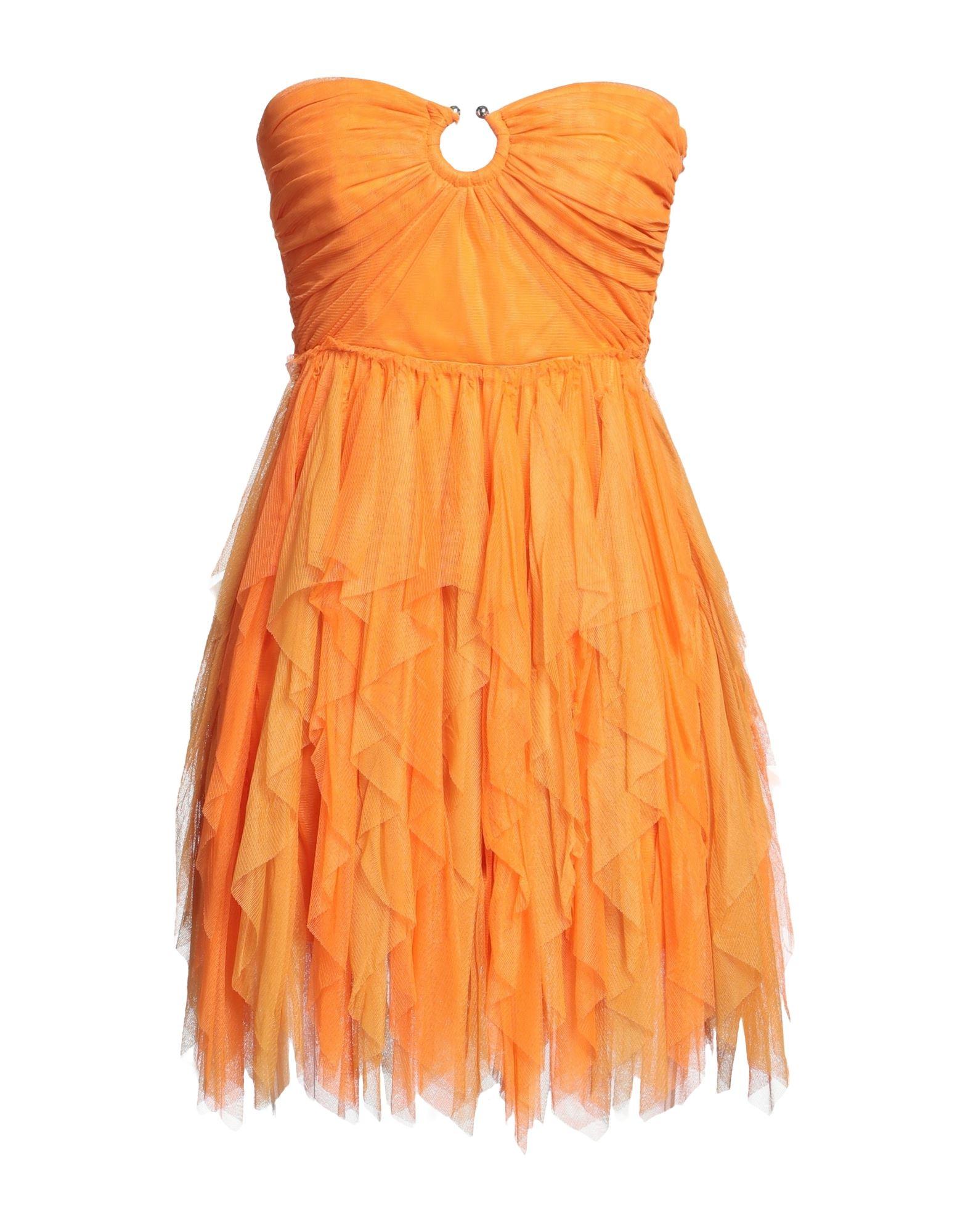 knee length dresses for ladies Anne Orange Mini  SO Refined Boutique