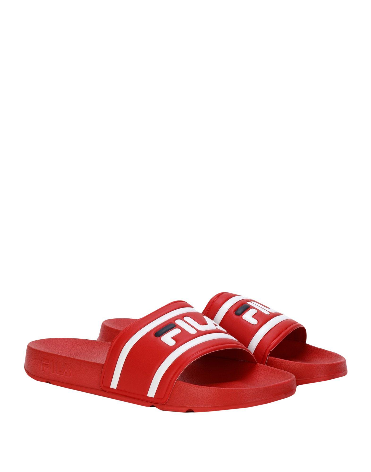 fila red sandals