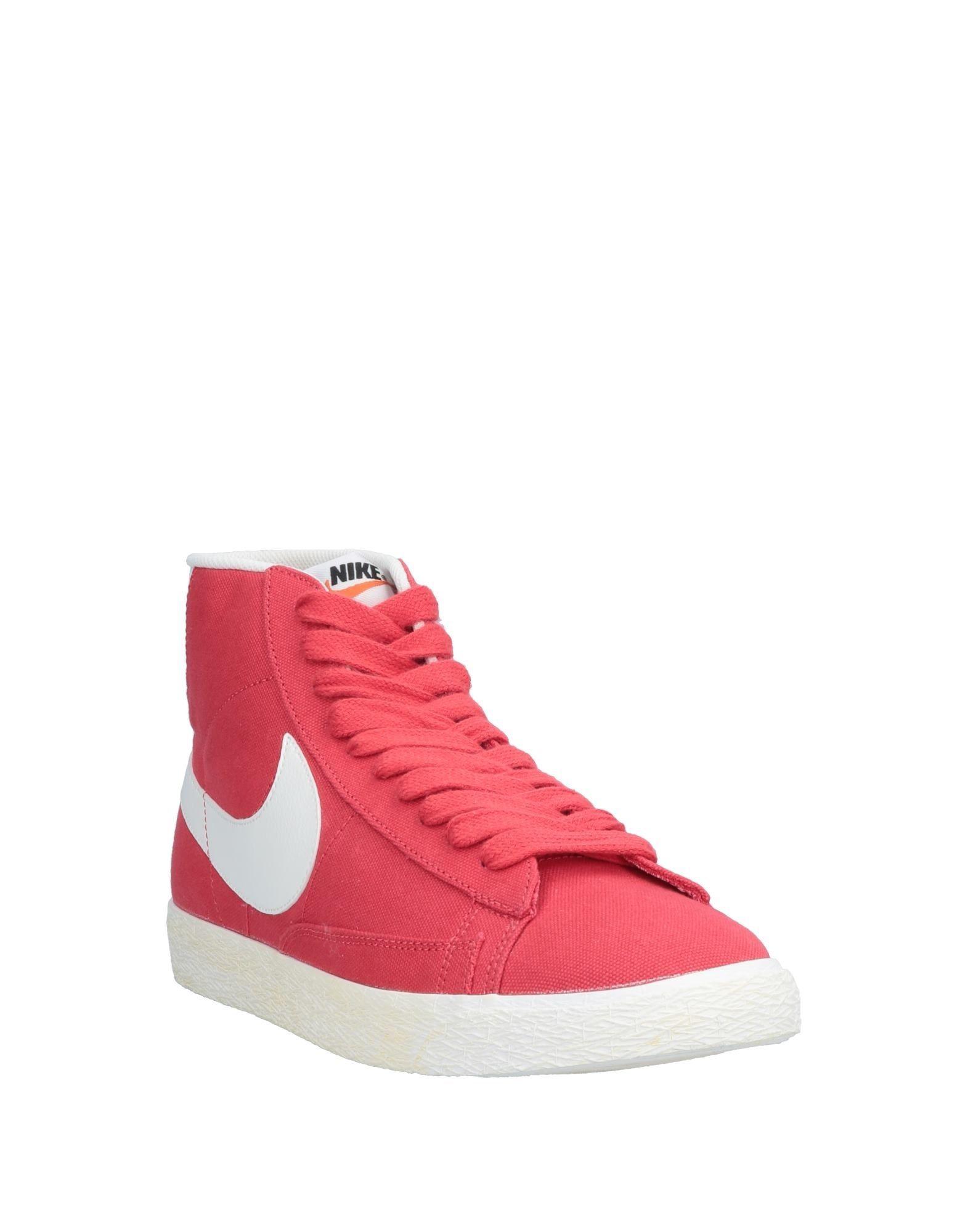 Nike Canvas High-tops & Sneakers in Red for Men - Lyst